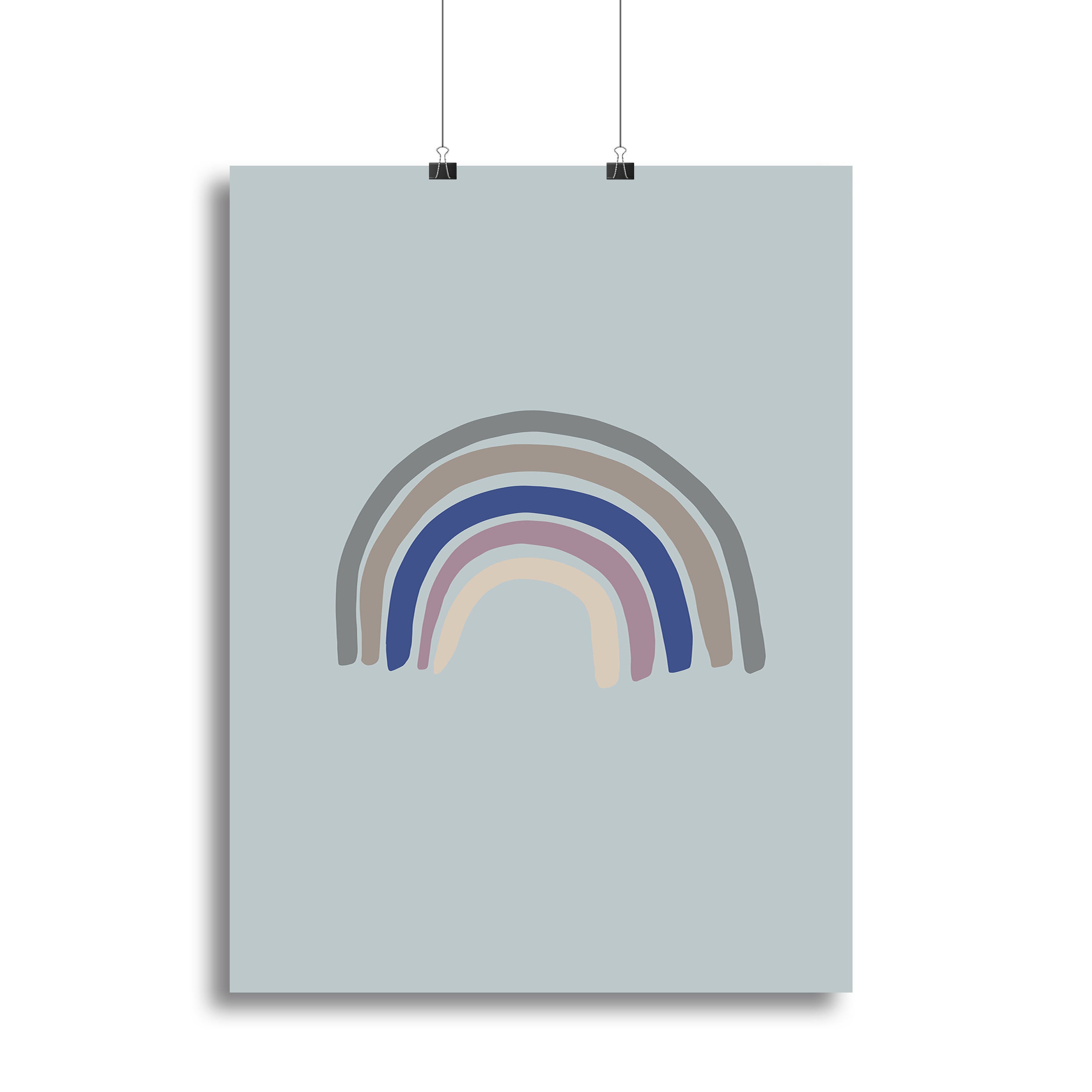 Rainbow Blue Canvas Print or Poster - 1x - 2