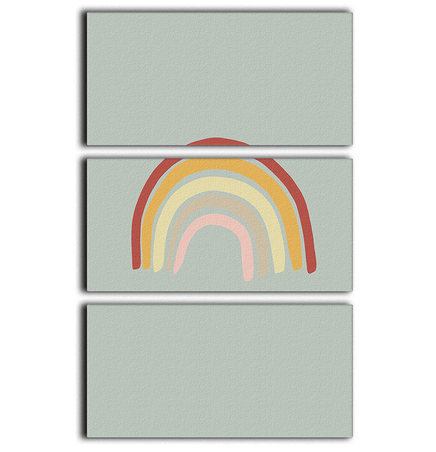 Rainbow Green 3 Split Panel Canvas Print - 1x - 1