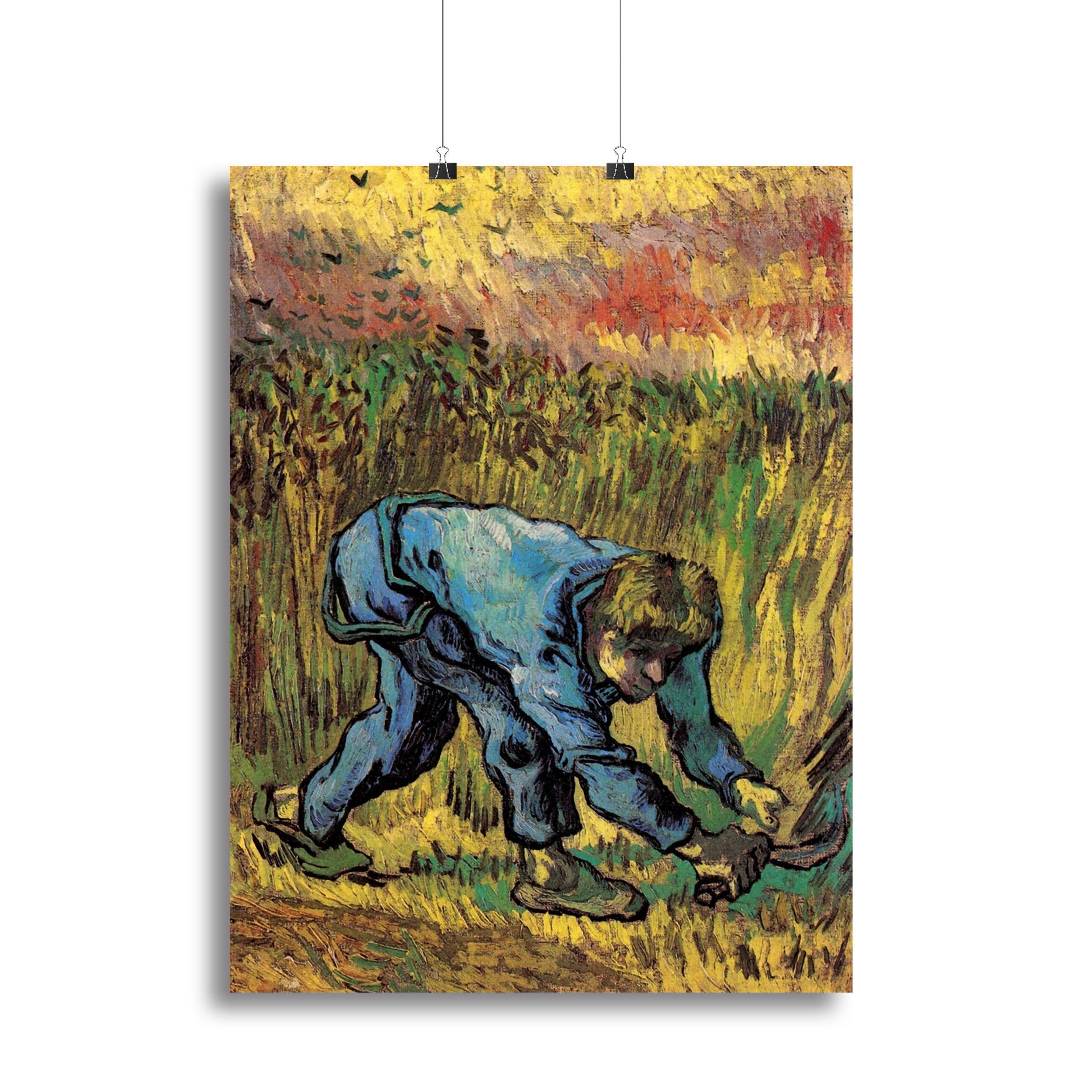Reaper with Sickle after Millet by Van Gogh Poster - Unframed