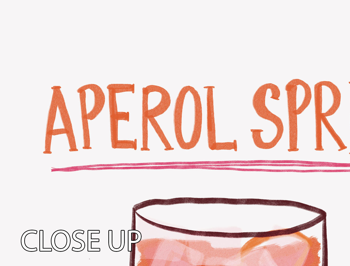 Recipe Aperol Spritz 3 Split Panel Canvas Print - Canvas Art Rocks - 3