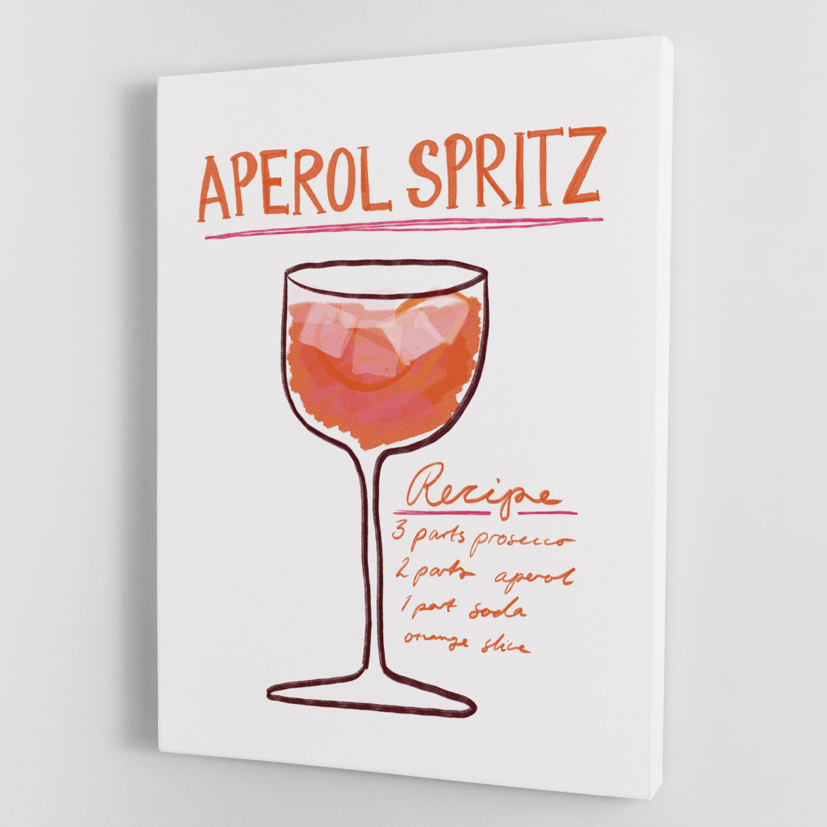 Recipe Aperol Spritz Canvas Print or Poster - Canvas Art Rocks - 1