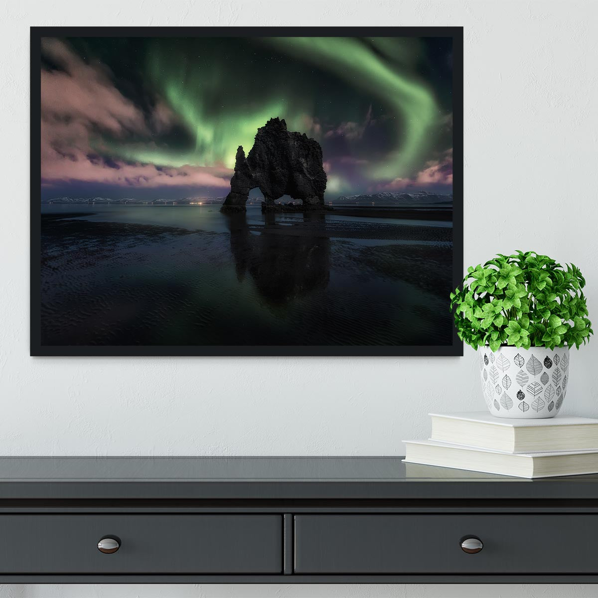 Rhino Silhouette II Framed Print - Canvas Art Rocks - 2