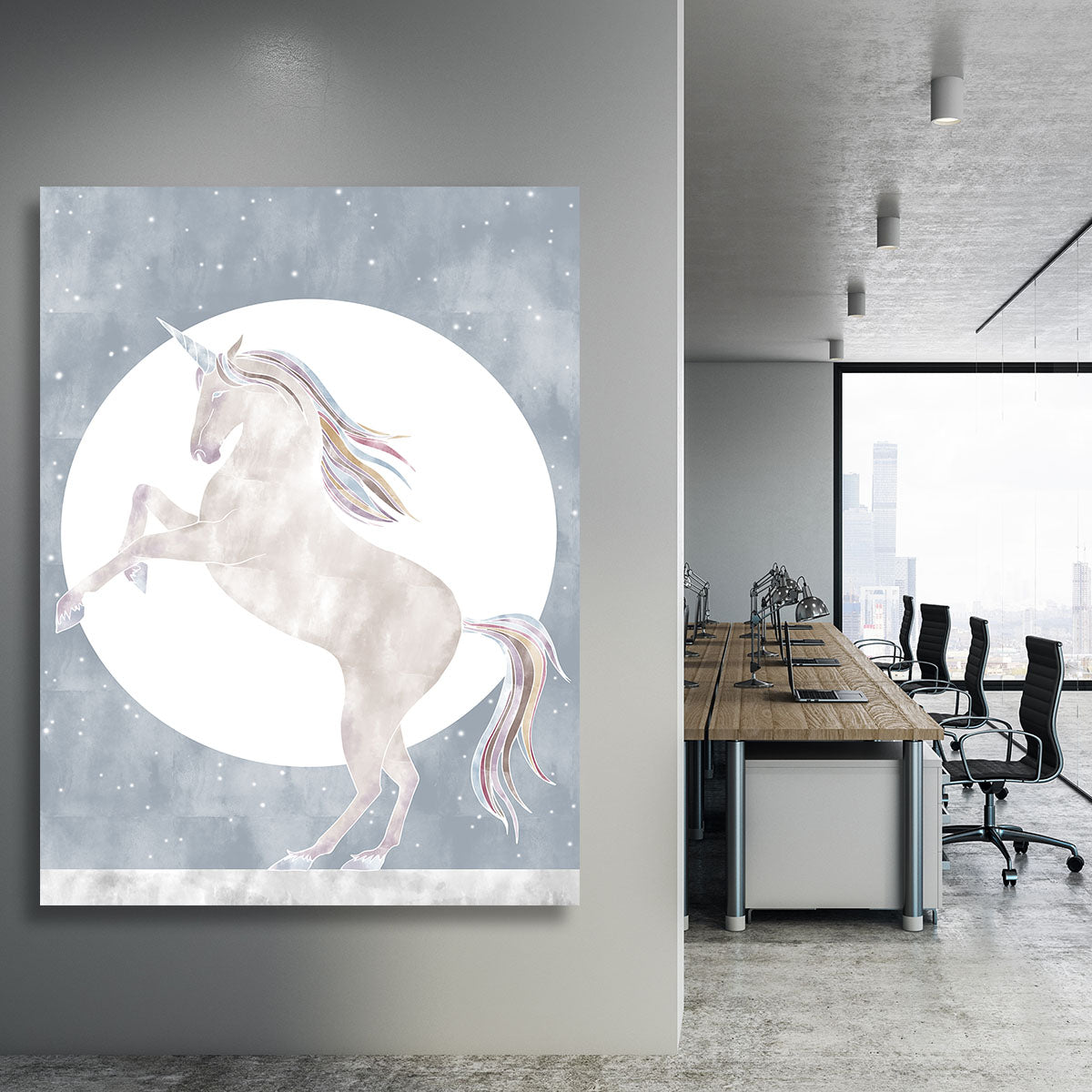 Rising Unicorn Canvas Print or Poster - 1x - 3