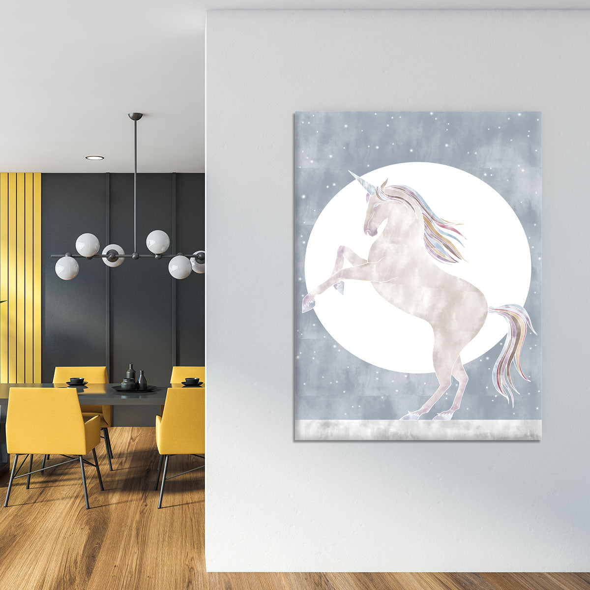 Rising Unicorn Canvas Print or Poster - 1x - 4