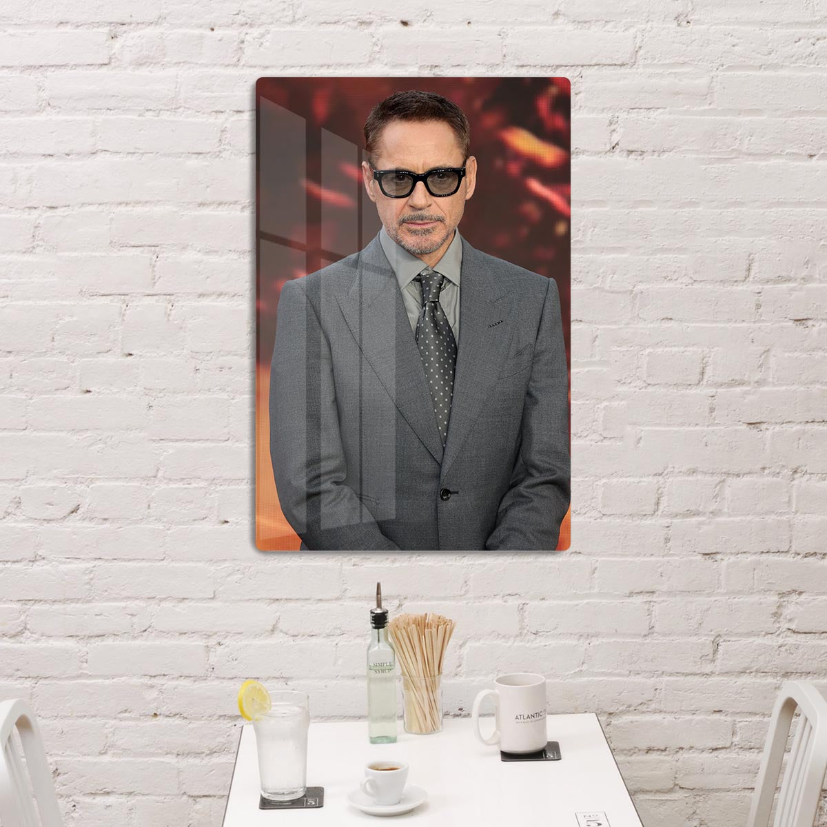 Robert Downey Jnr at the Oppenheimer Premiere Acrylic Block - Canvas Art Rocks - 3