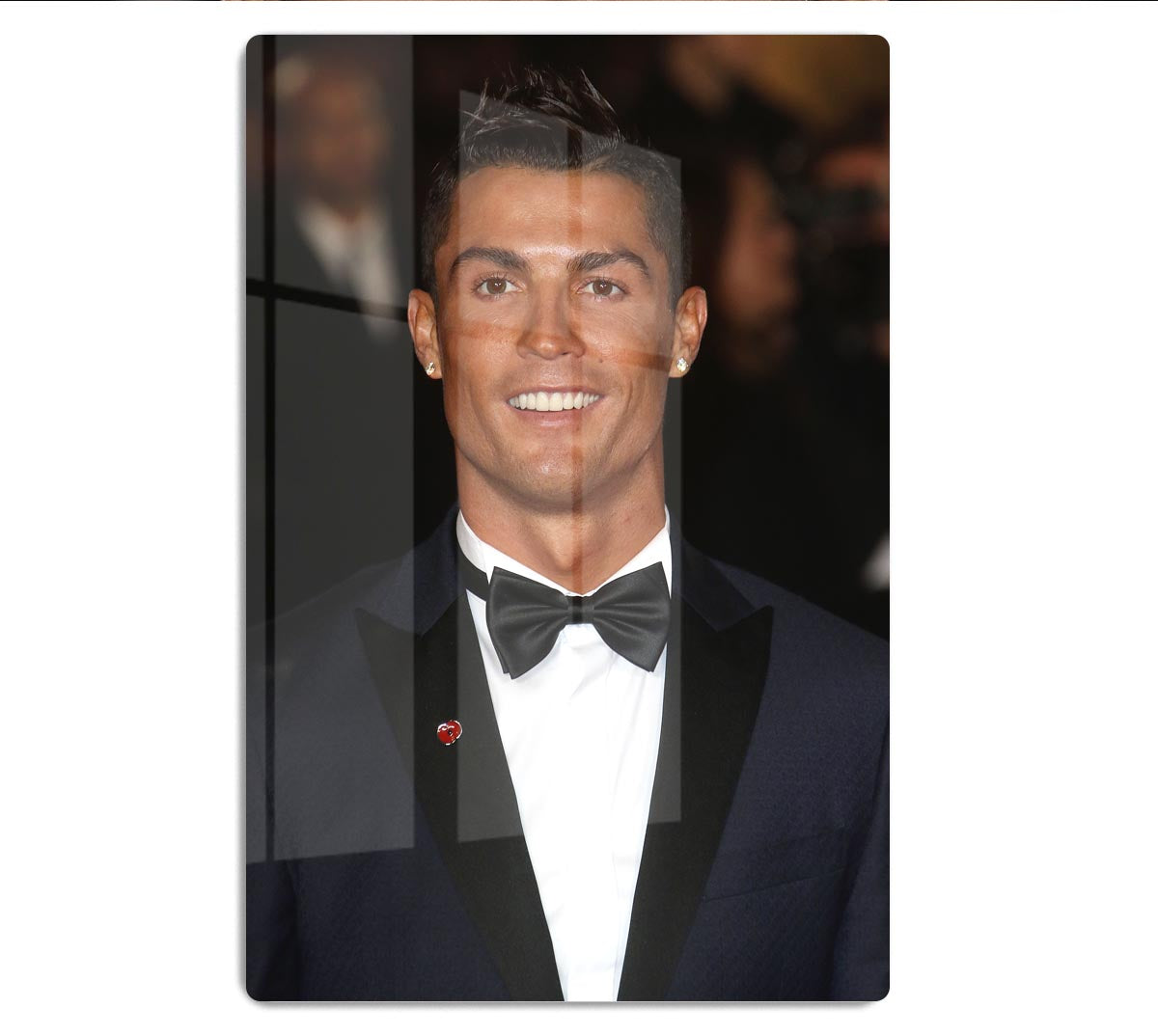 Ronaldo Wearing Poppy Acrylic Block - Canvas Art Rocks - 1