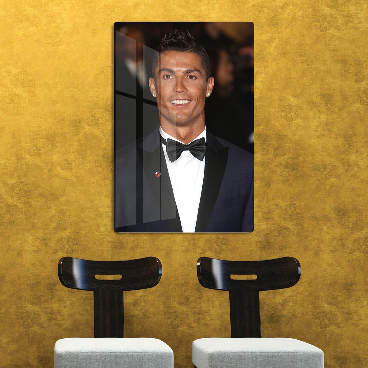 Ronaldo Wearing Poppy Acrylic Block - Canvas Art Rocks - 2