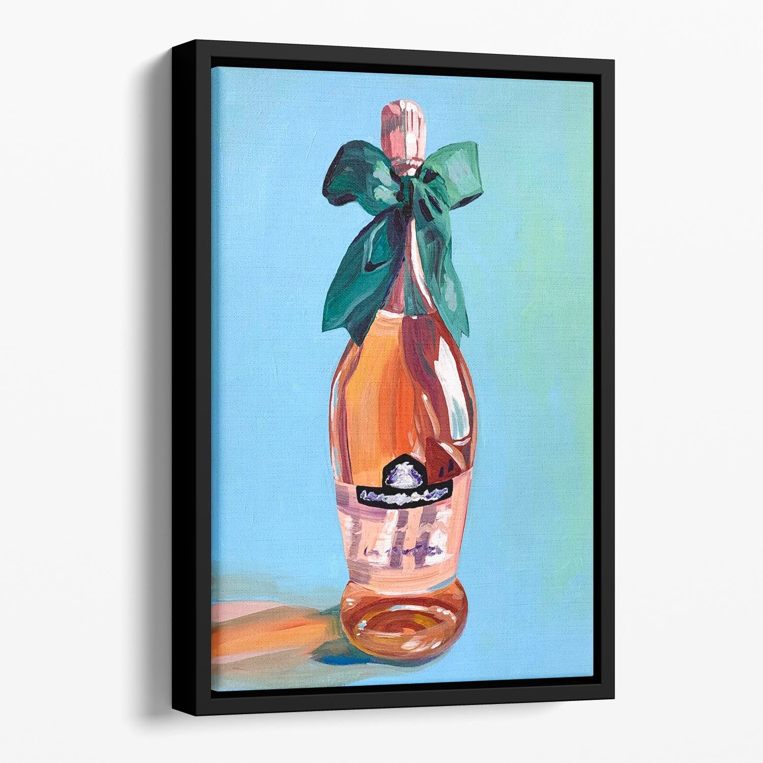 Rose Wine Floating Framed Canvas - Canvas Art Rocks - 1