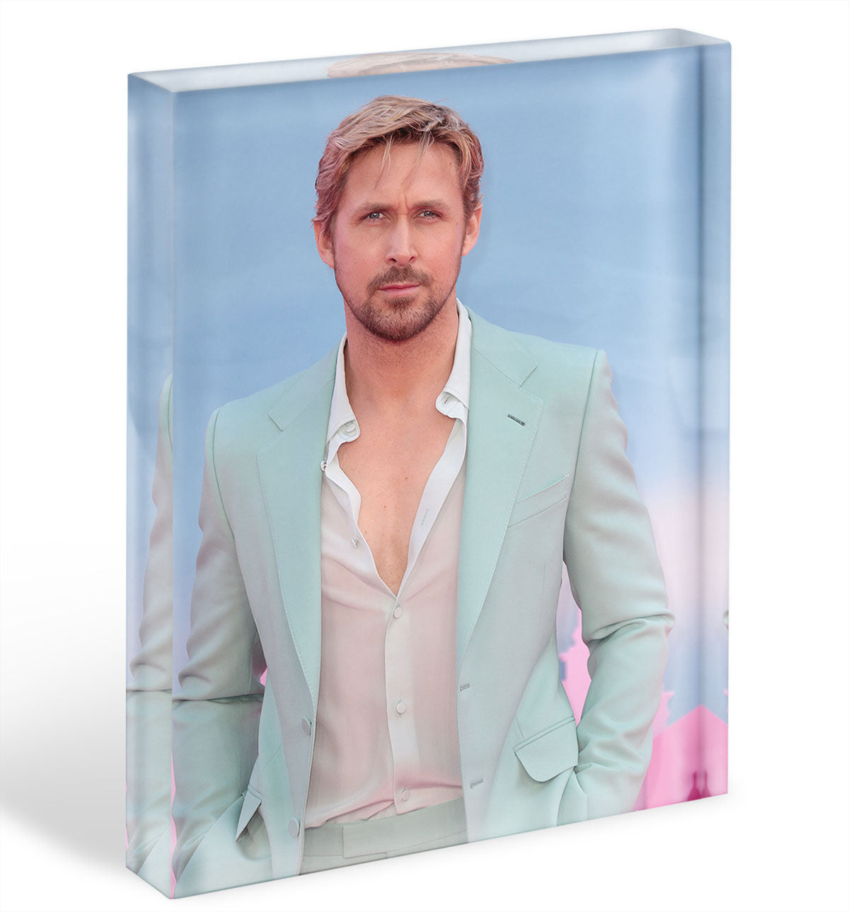 Ryan Gosling at the Barbie premiere Acrylic Block - Canvas Art Rocks - 1