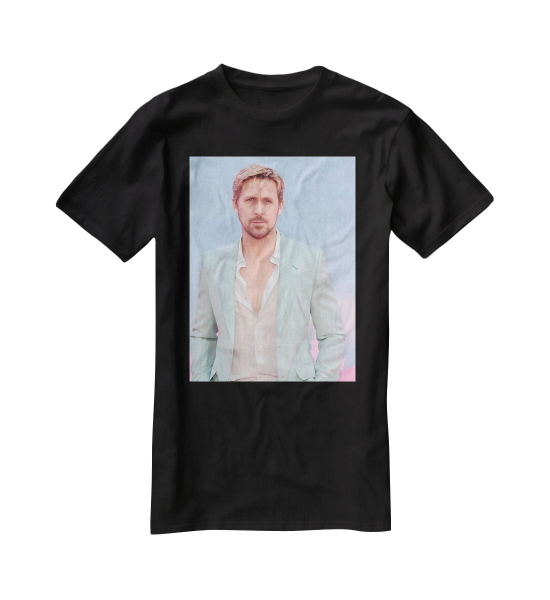 Ryan Gosling at the Barbie premiere T-Shirt - Canvas Art Rocks - 1