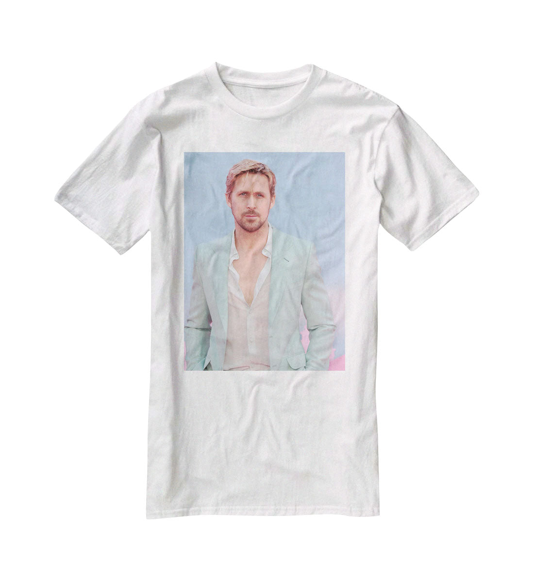 Ryan Gosling at the Barbie premiere T-Shirt - Canvas Art Rocks - 5