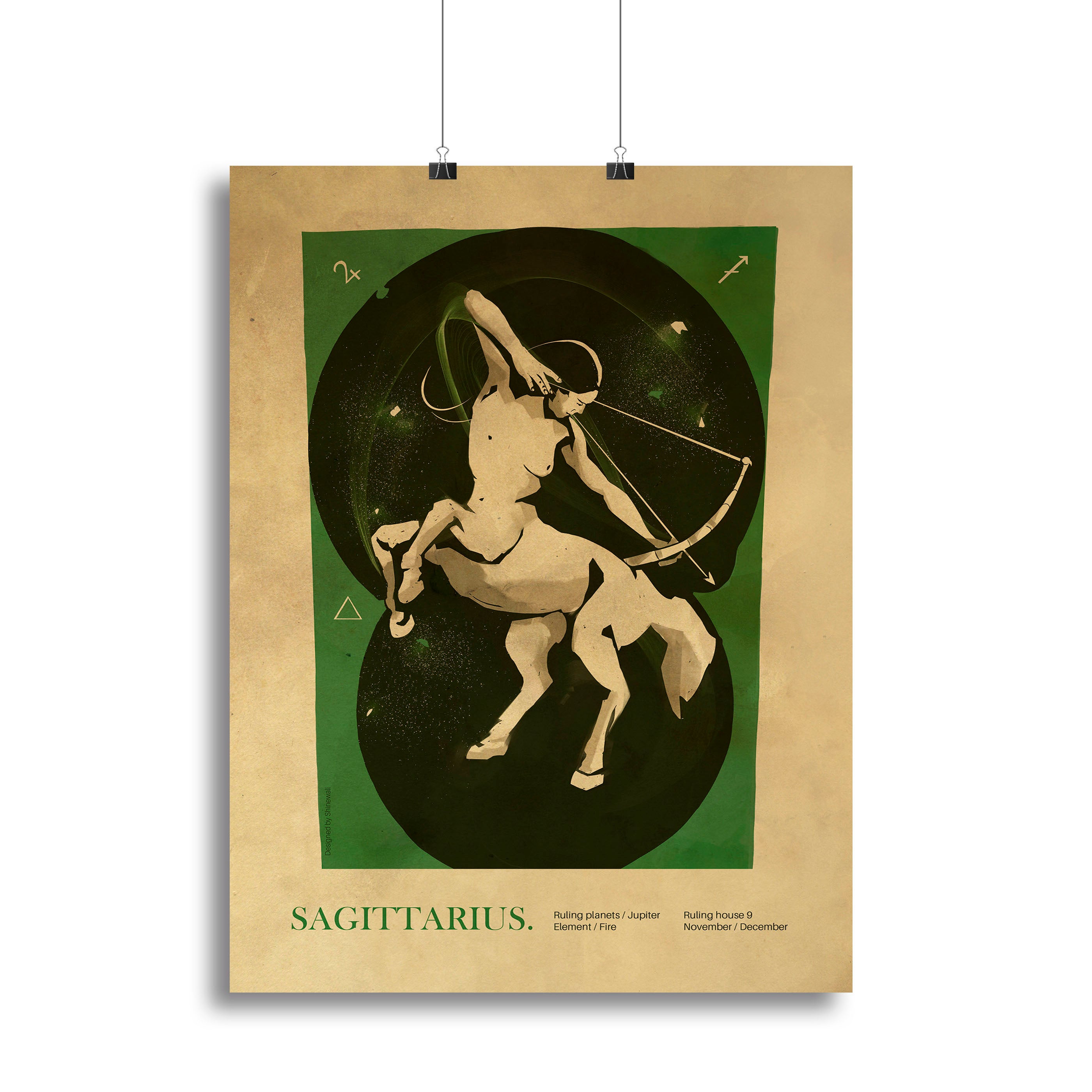 Sagittarius Celestial Light Art Canvas Print or Poster - Canvas Art Rocks - 2