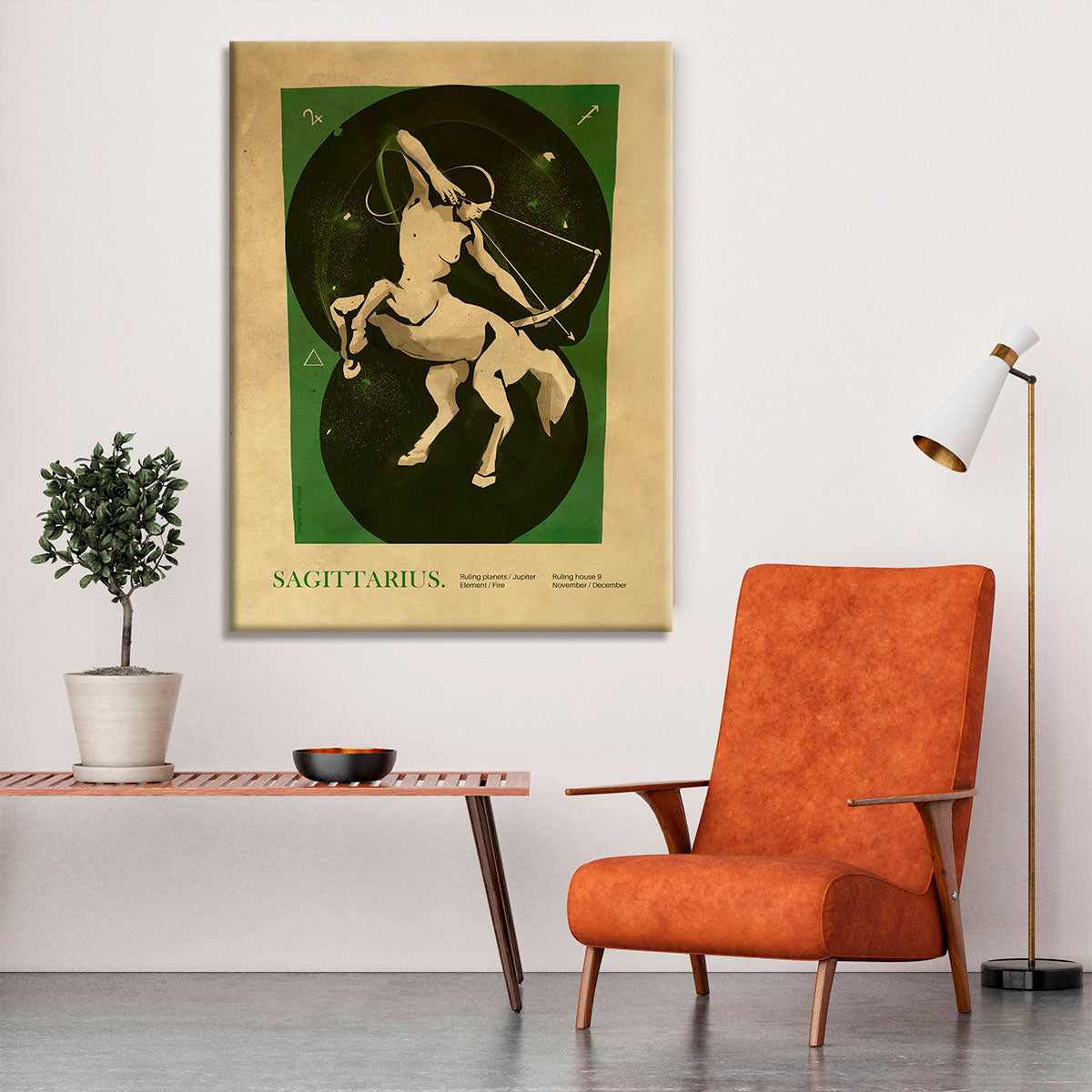 Sagittarius Celestial Light Art Canvas Print or Poster - Canvas Art Rocks - 6