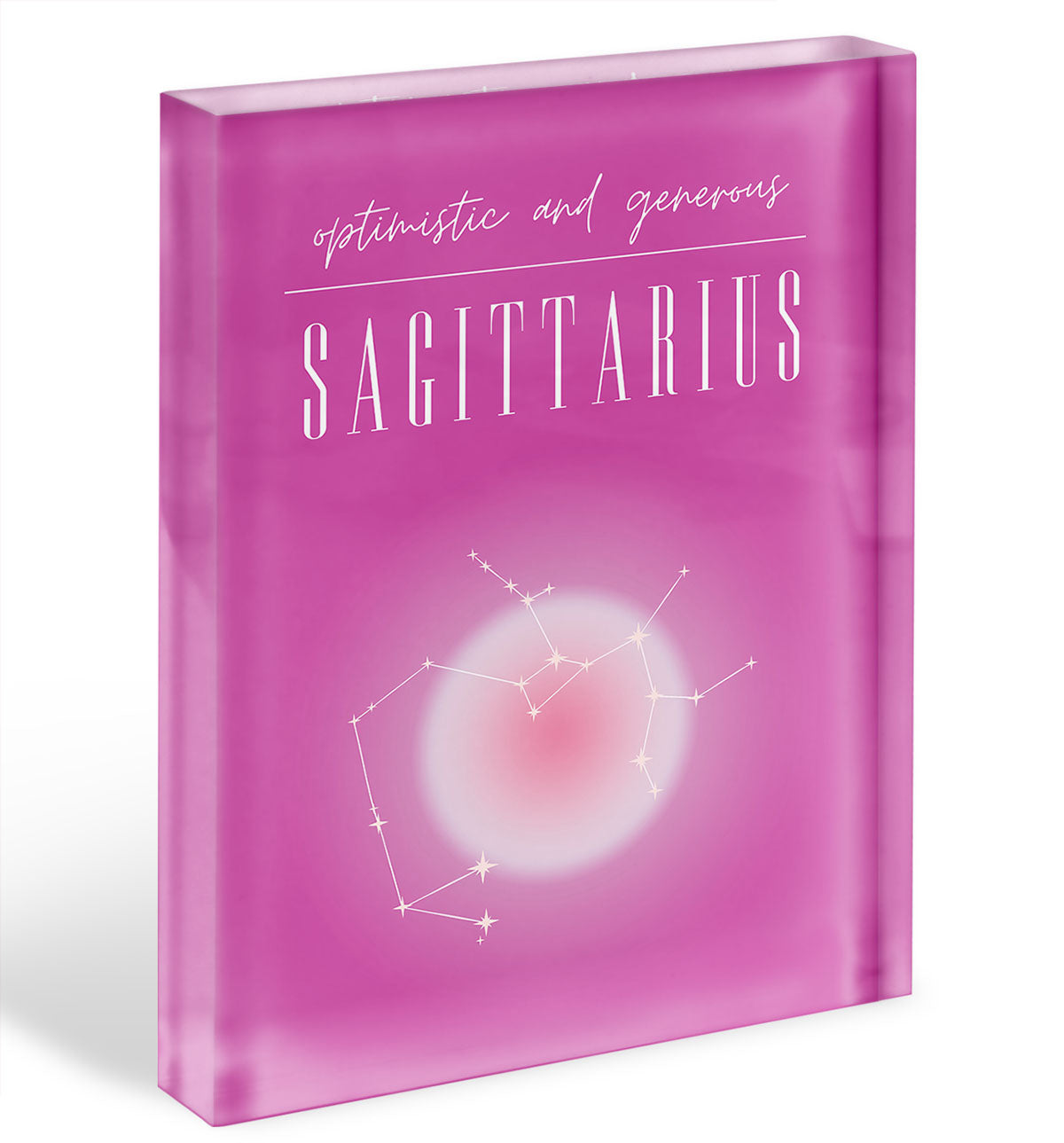Sagittarius Celestial Print Acrylic Block - Canvas Art Rocks - 1