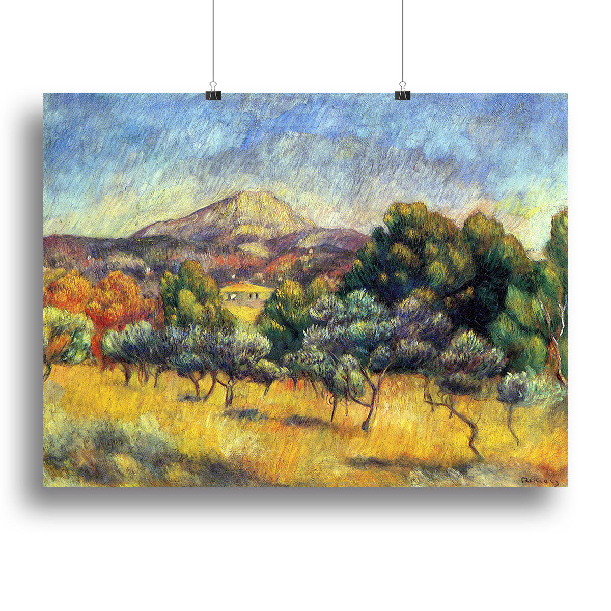 Sainte Vicoria Mountain by Renoir Poster - Unframed