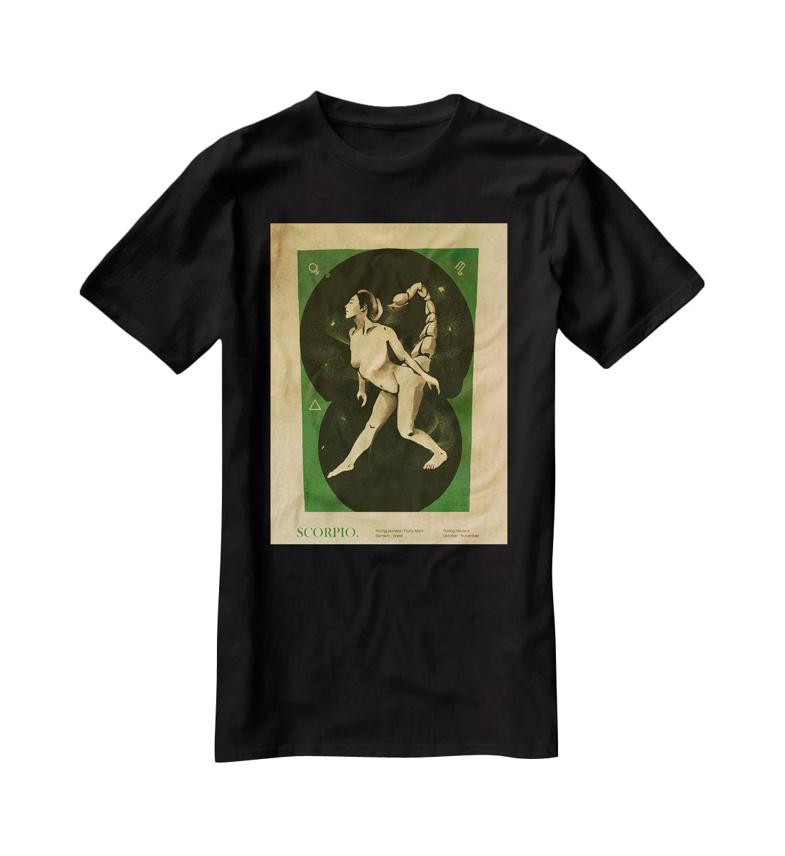 Scorpio Celestial Essence Print T-Shirt - Canvas Art Rocks - 1