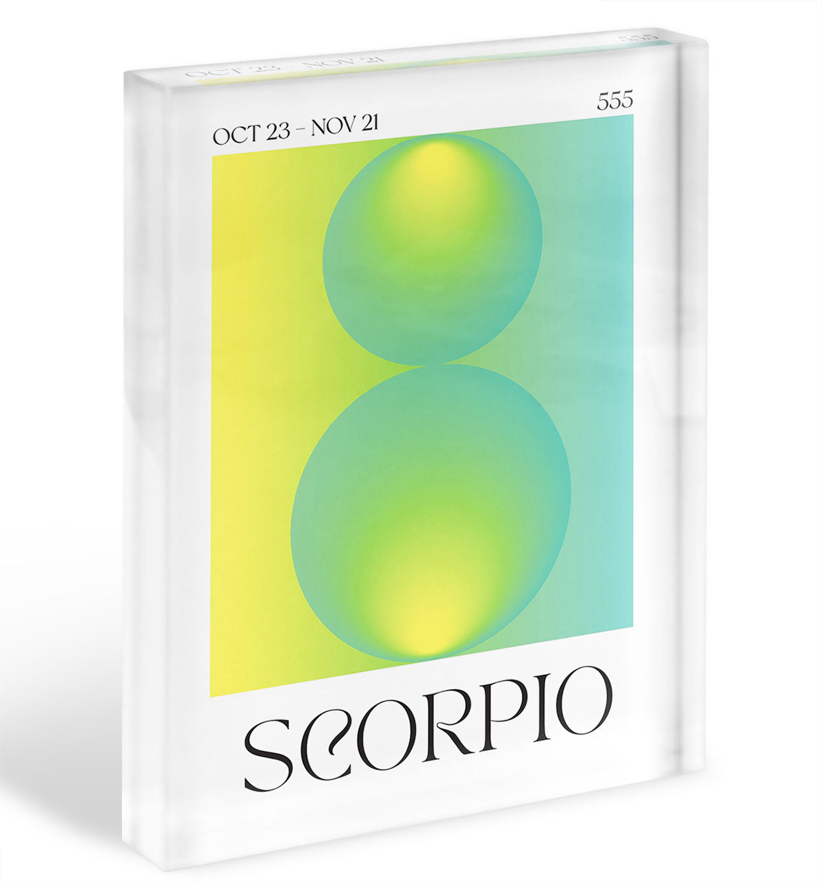 Scorpio Zodiac Essence Poster Acrylic Block - Canvas Art Rocks - 1