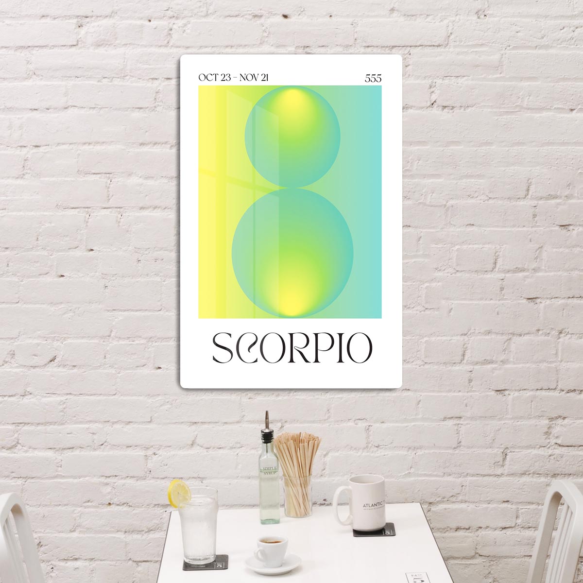 Scorpio Zodiac Essence Poster Acrylic Block - Canvas Art Rocks - 3