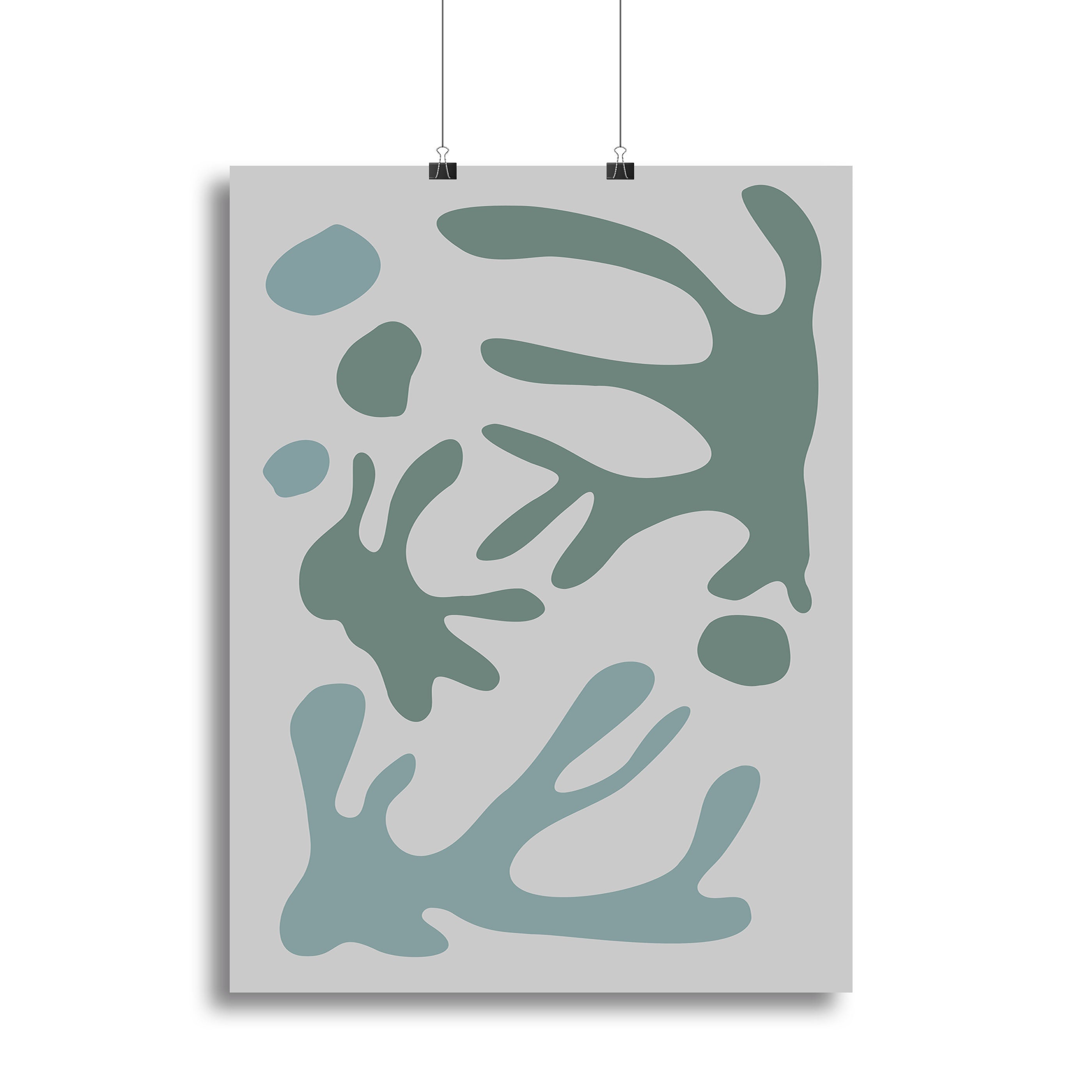 Seaweed Teal No 1 Canvas Print or Poster - 1x - 2