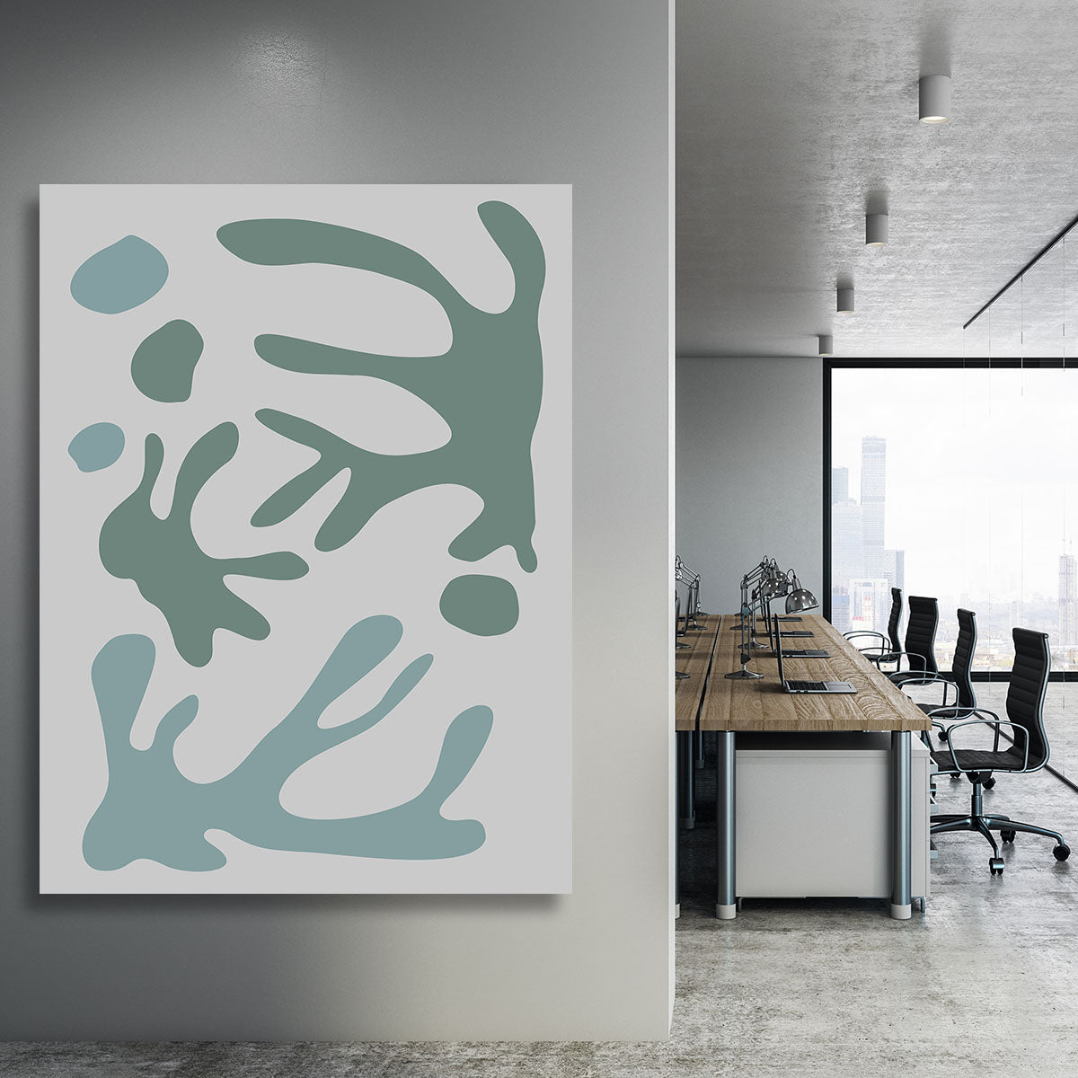 Seaweed Teal No 1 Canvas Print or Poster - 1x - 3