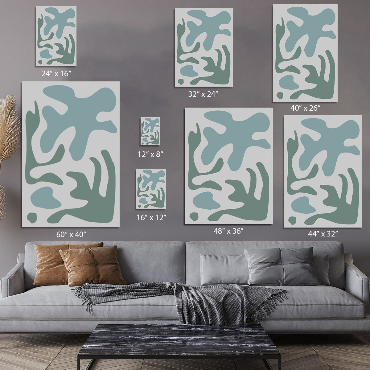 Seaweed Teal No 2 Canvas Print or Poster - 1x - 7