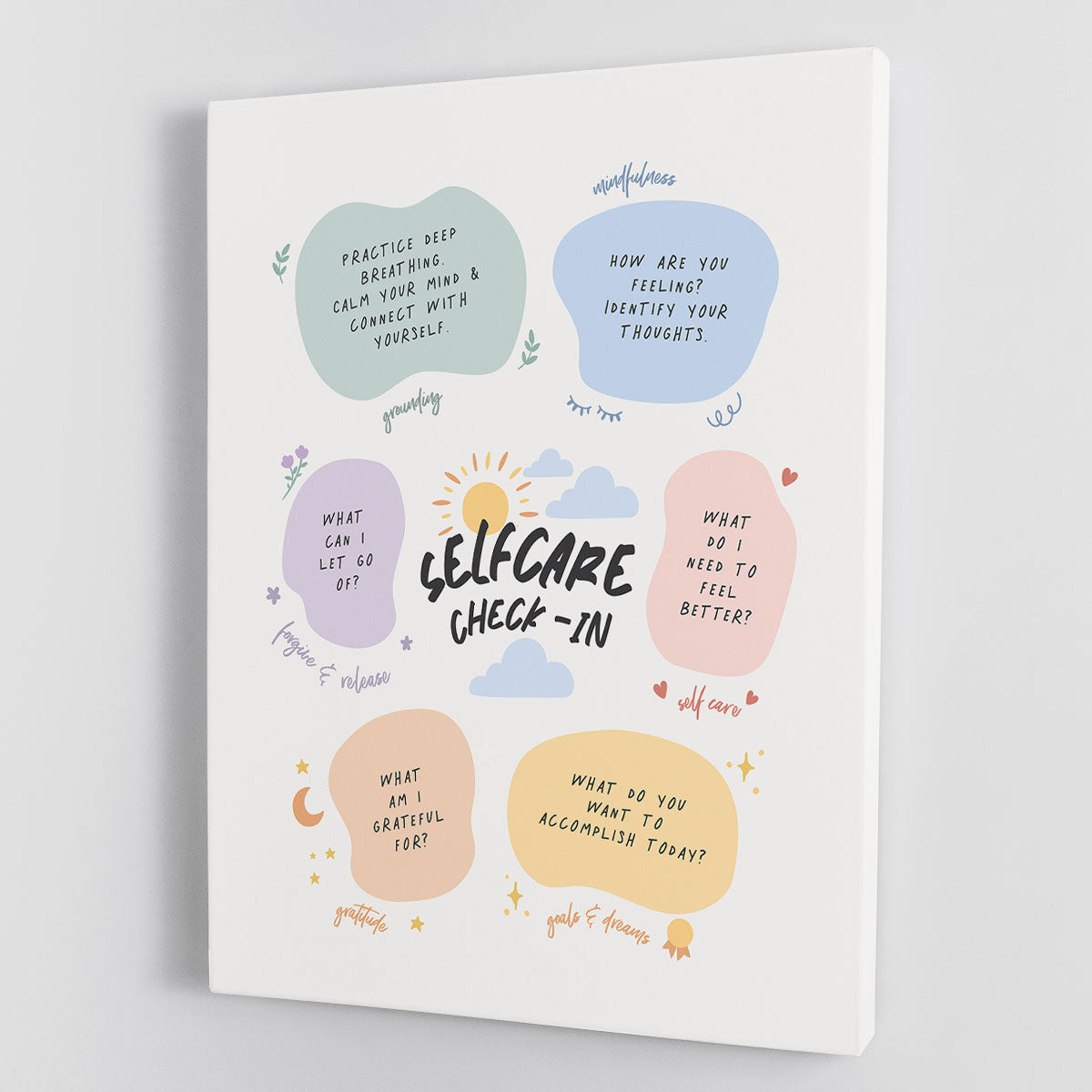 Self Care Checkin Canvas Print or Poster - Canvas Art Rocks - 1