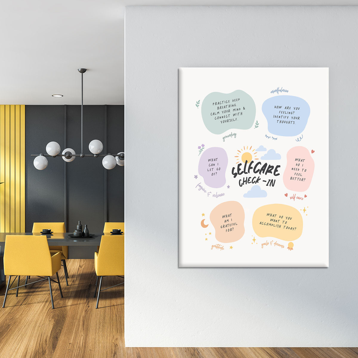 Self Care Checkin Canvas Print or Poster - Canvas Art Rocks - 4