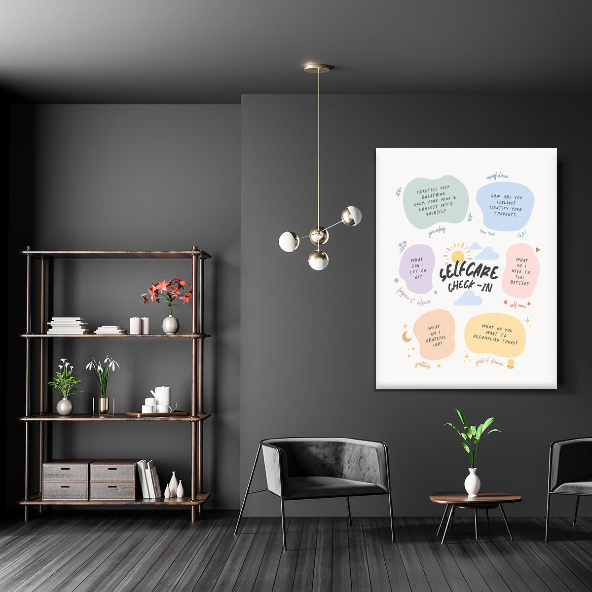 Self Care Checkin Canvas Print or Poster - Canvas Art Rocks - 5