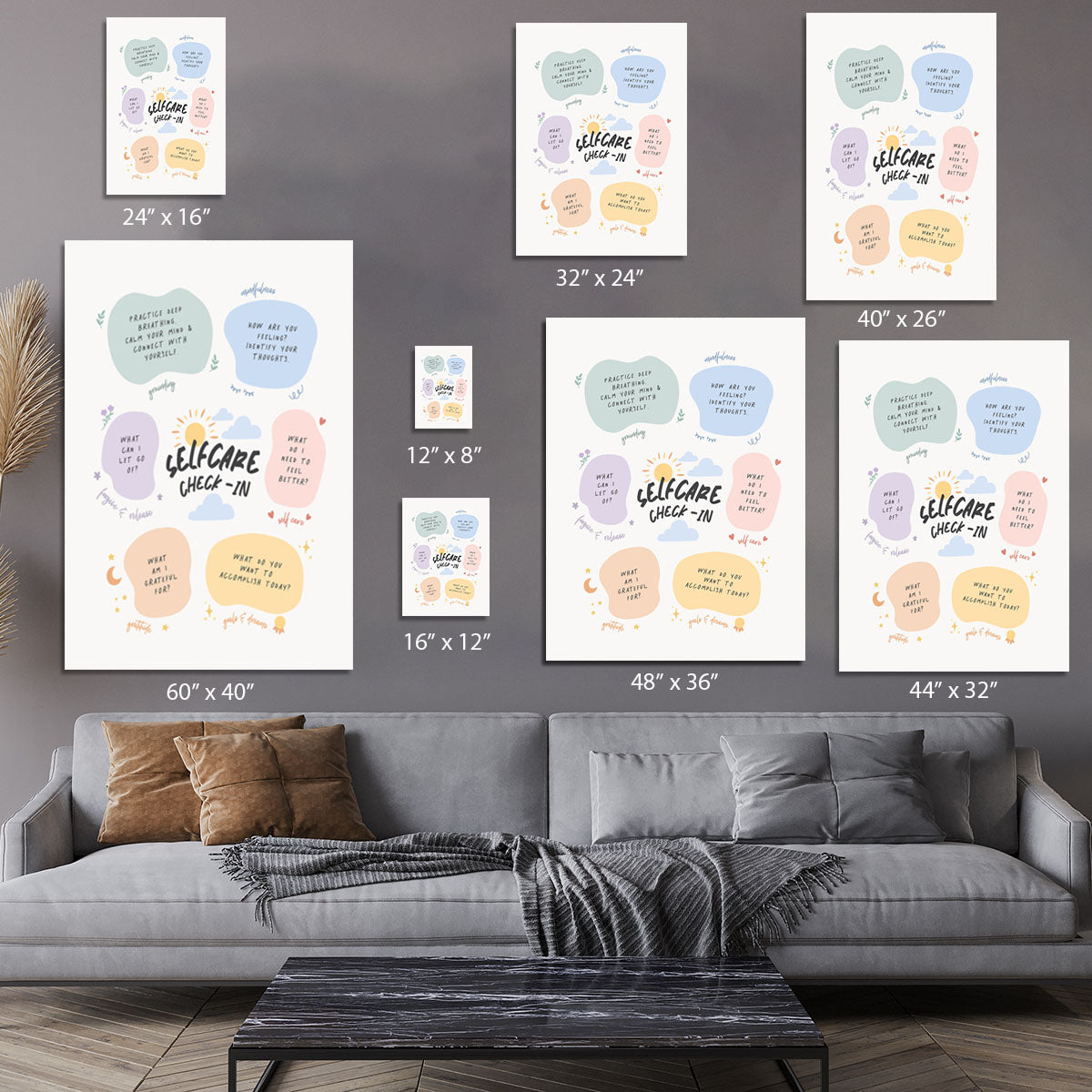 Self Care Checkin Canvas Print or Poster - Canvas Art Rocks - 7
