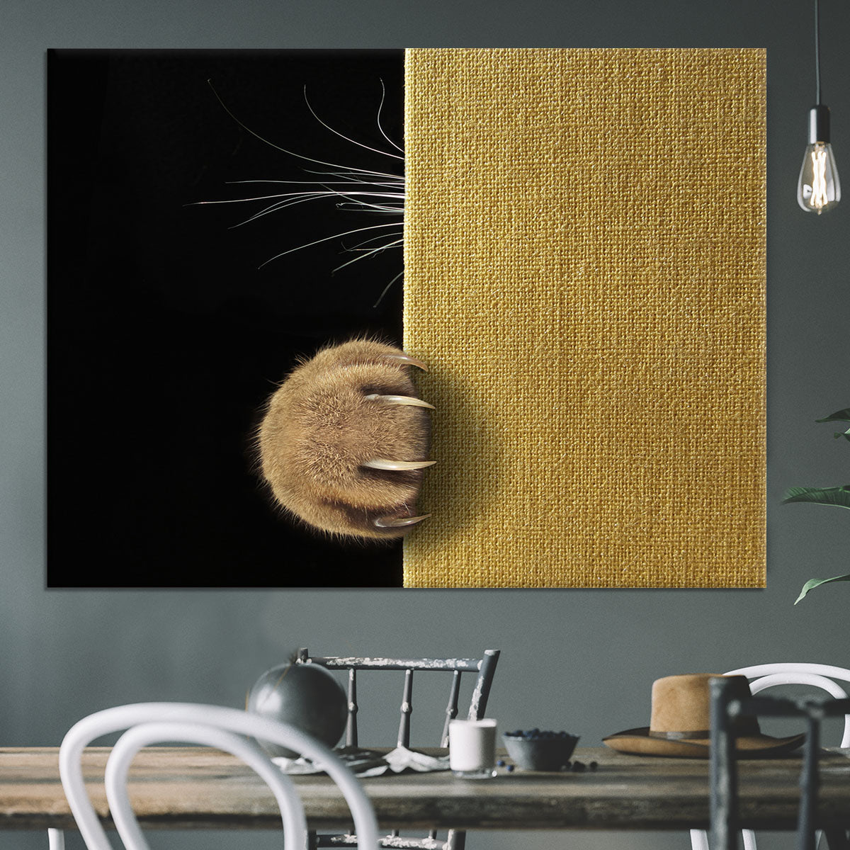 Shy cat Canvas Print or Poster - 1x - 3