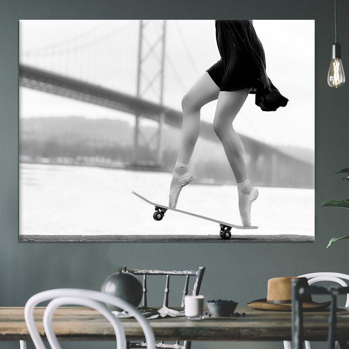 Skater Girl Canvas Print or Poster - 1x - 3