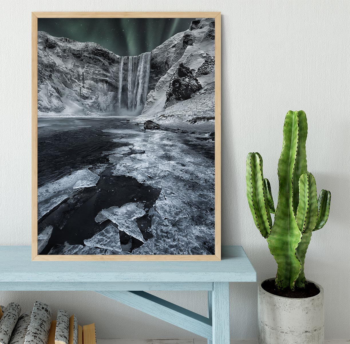 Skogafoss Falls Framed Print - Canvas Art Rocks - 4