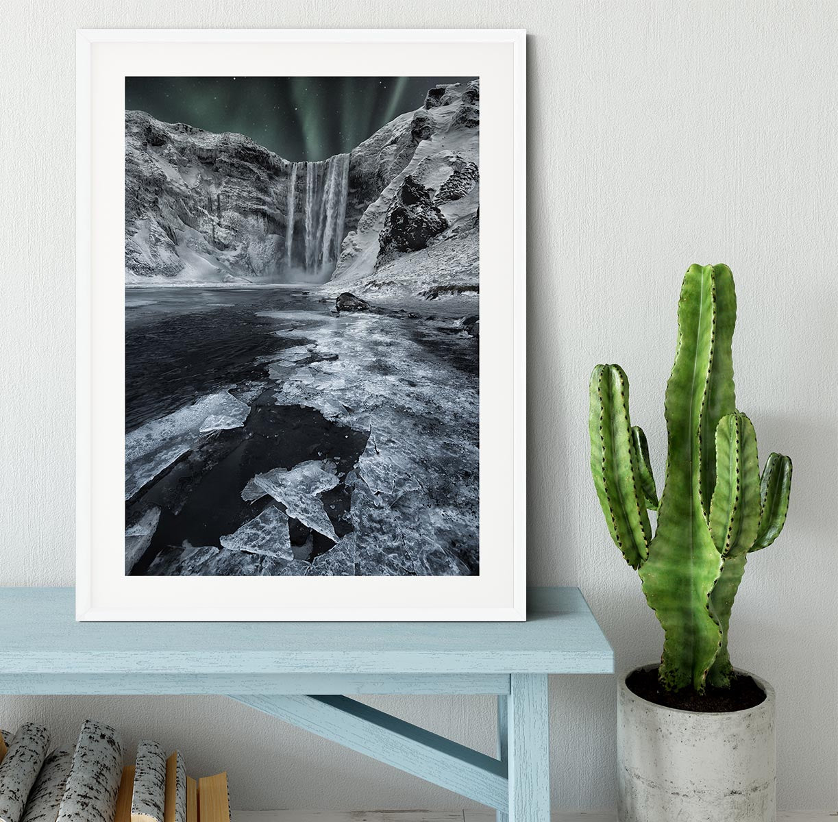 Skogafoss Falls Framed Print - Canvas Art Rocks - 5