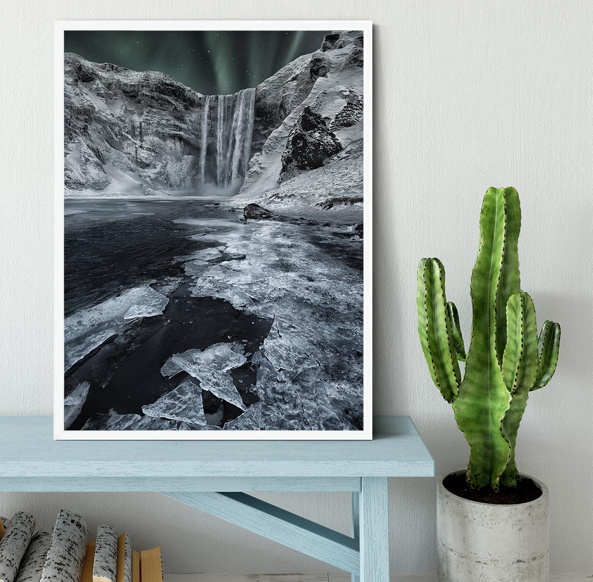 Skogafoss Falls Framed Print - Canvas Art Rocks -6