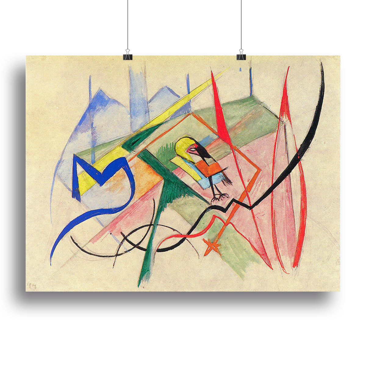Small mythical creatures by Franz Marc Poster - Unframed