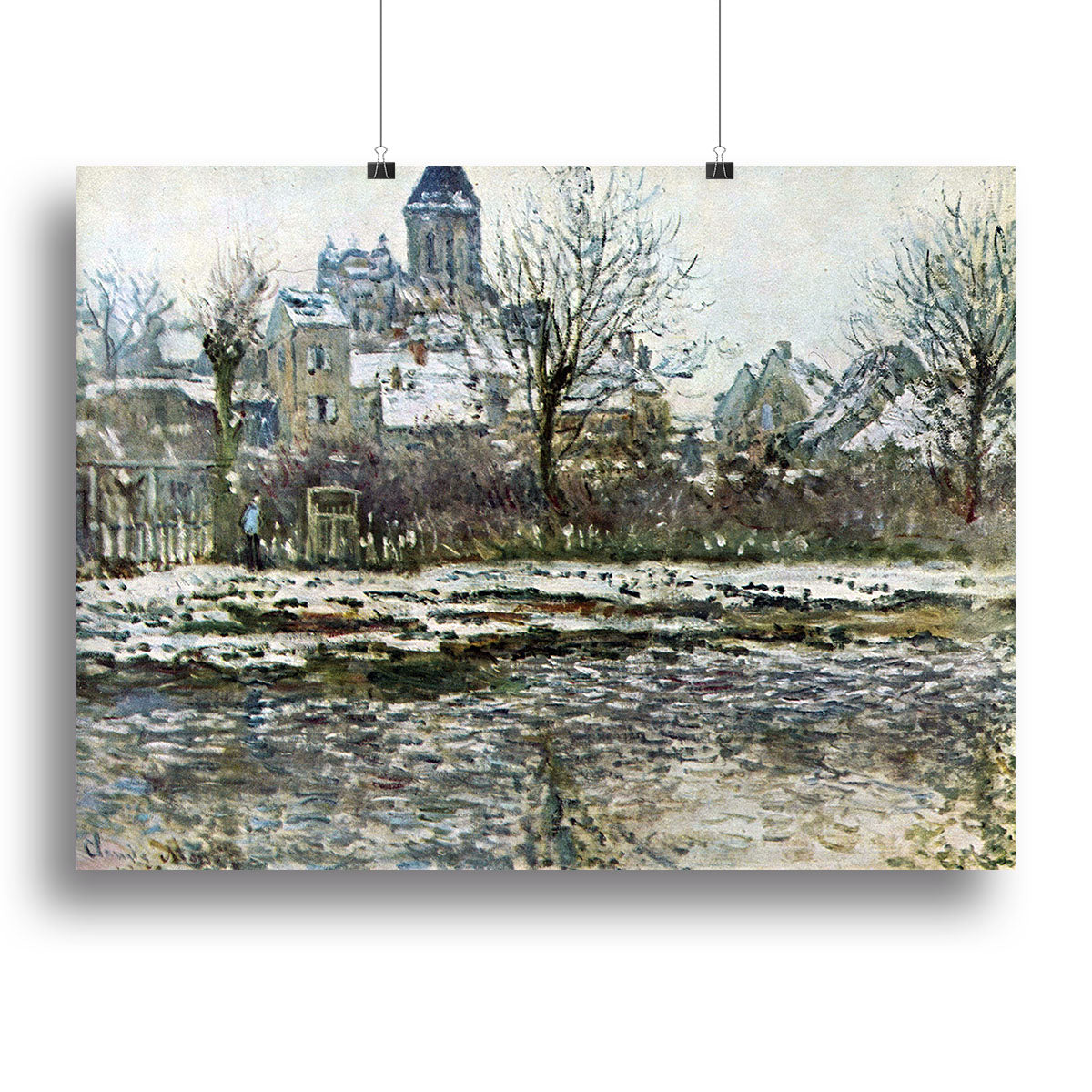 Snow in Vetheuil by Monet Poster - Unframed