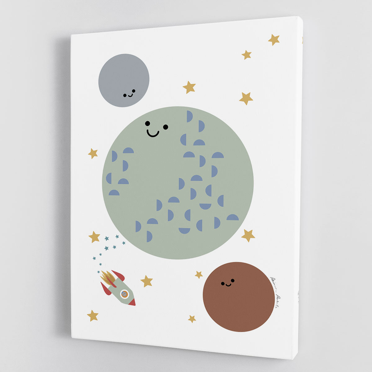 Solar Earth Moon Canvas Print or Poster - 1x - 1