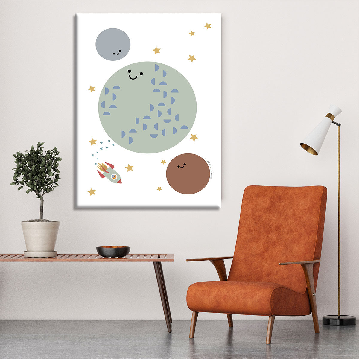 Solar Earth Moon Canvas Print or Poster - 1x - 6