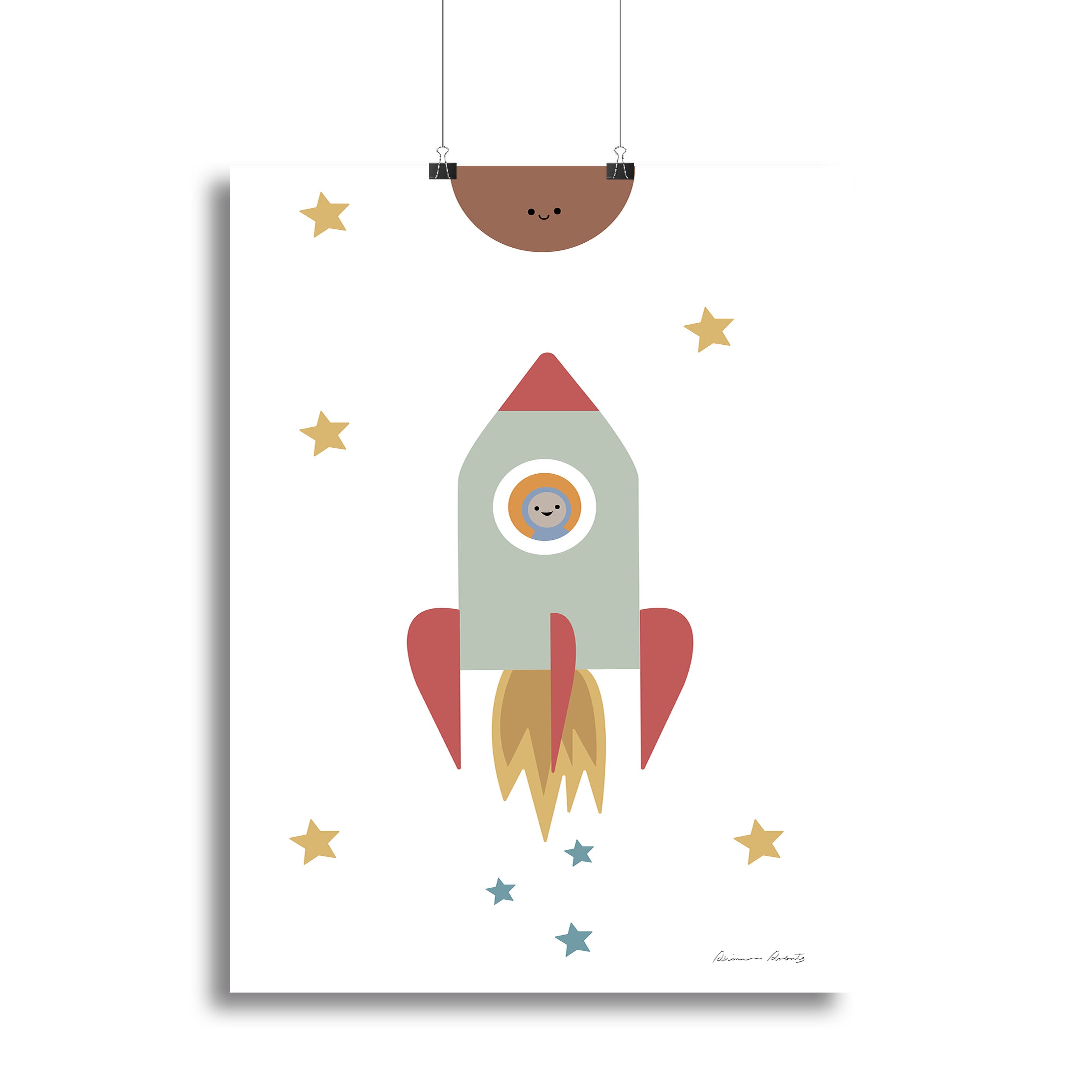 Solar Rocket Canvas Print or Poster - 1x - 2