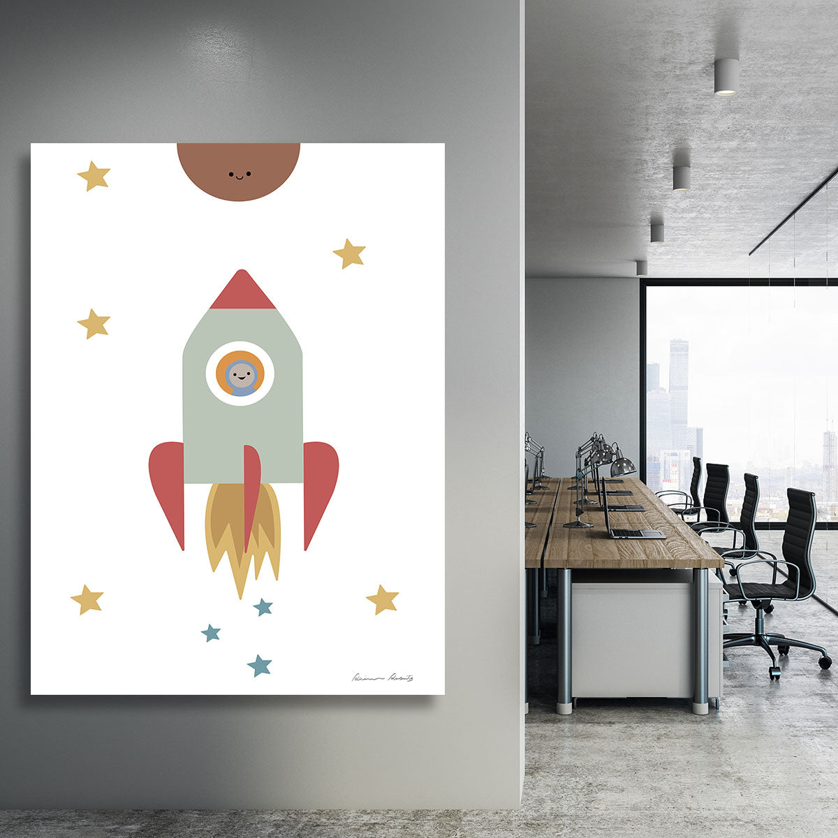 Solar Rocket Canvas Print or Poster - 1x - 3
