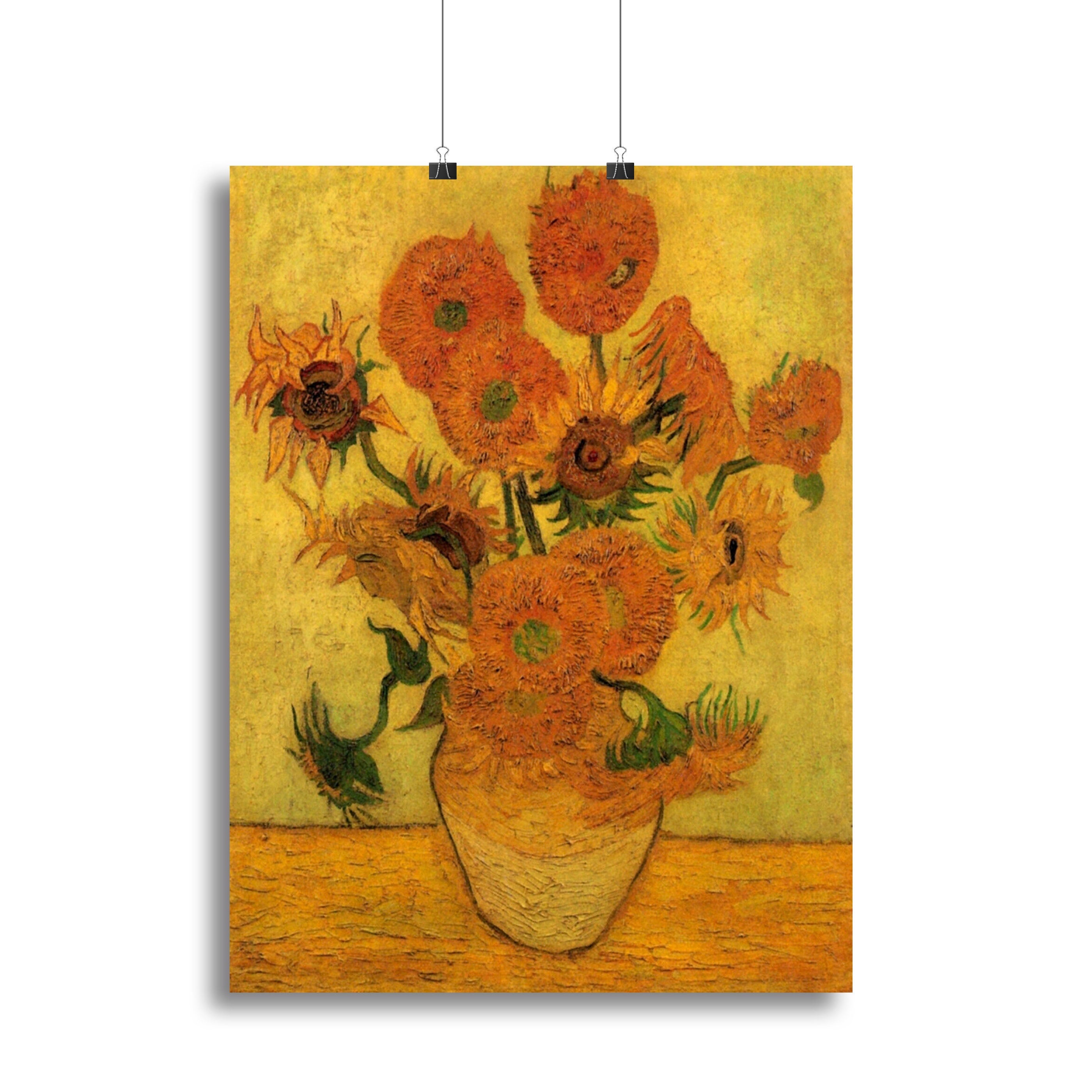 Still Life Vase with Fifteen Sunflowers 2 by Van Gogh Poster - Unframed