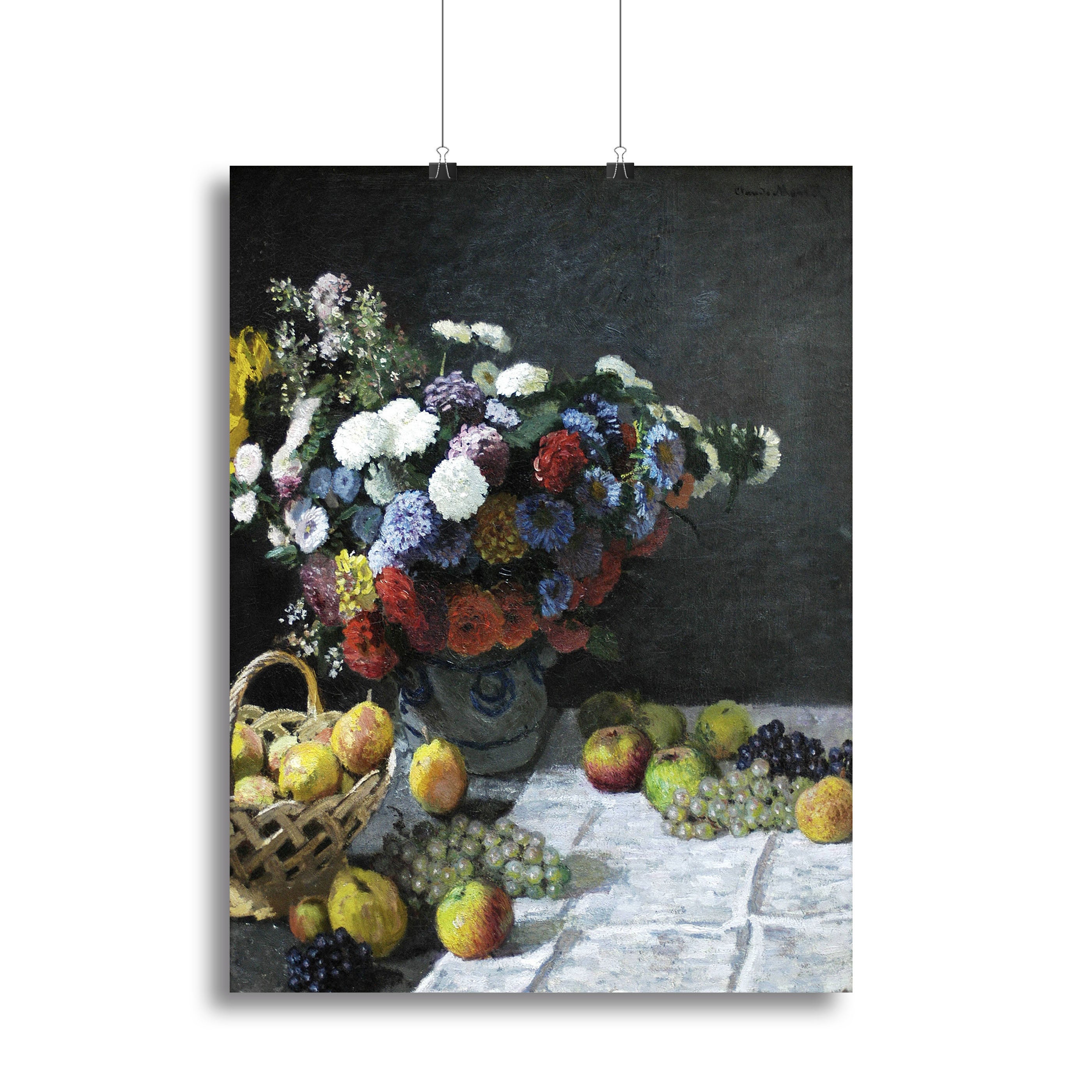 Still Life with Flowers and Fruits by Monet Poster - Unframed