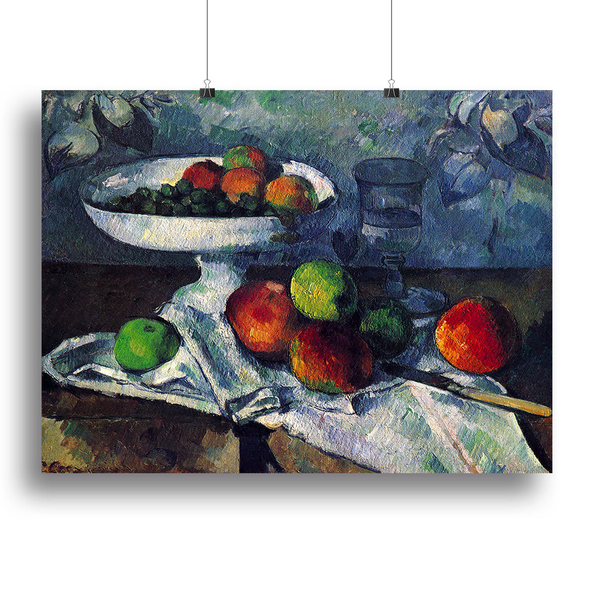 Still Life with Fruit Bowl by Cezanne Poster - Unframed