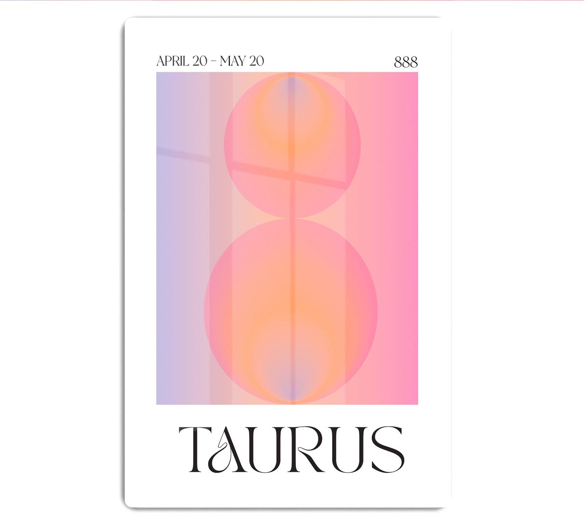 Taurus Zodiac Resilience Poster Acrylic Block - Canvas Art Rocks - 1