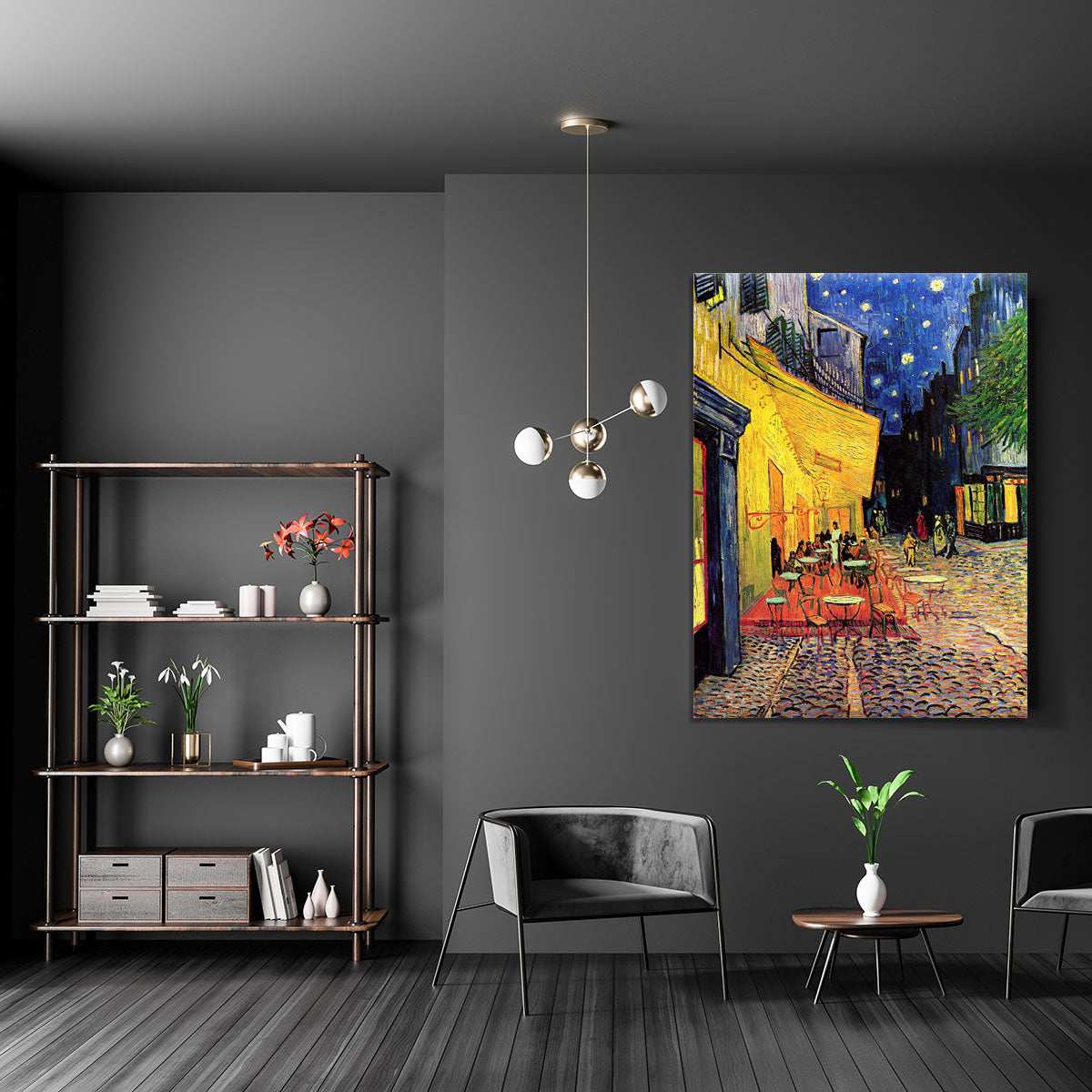 The Terrace Cafe by Van Gogh Canvas Print