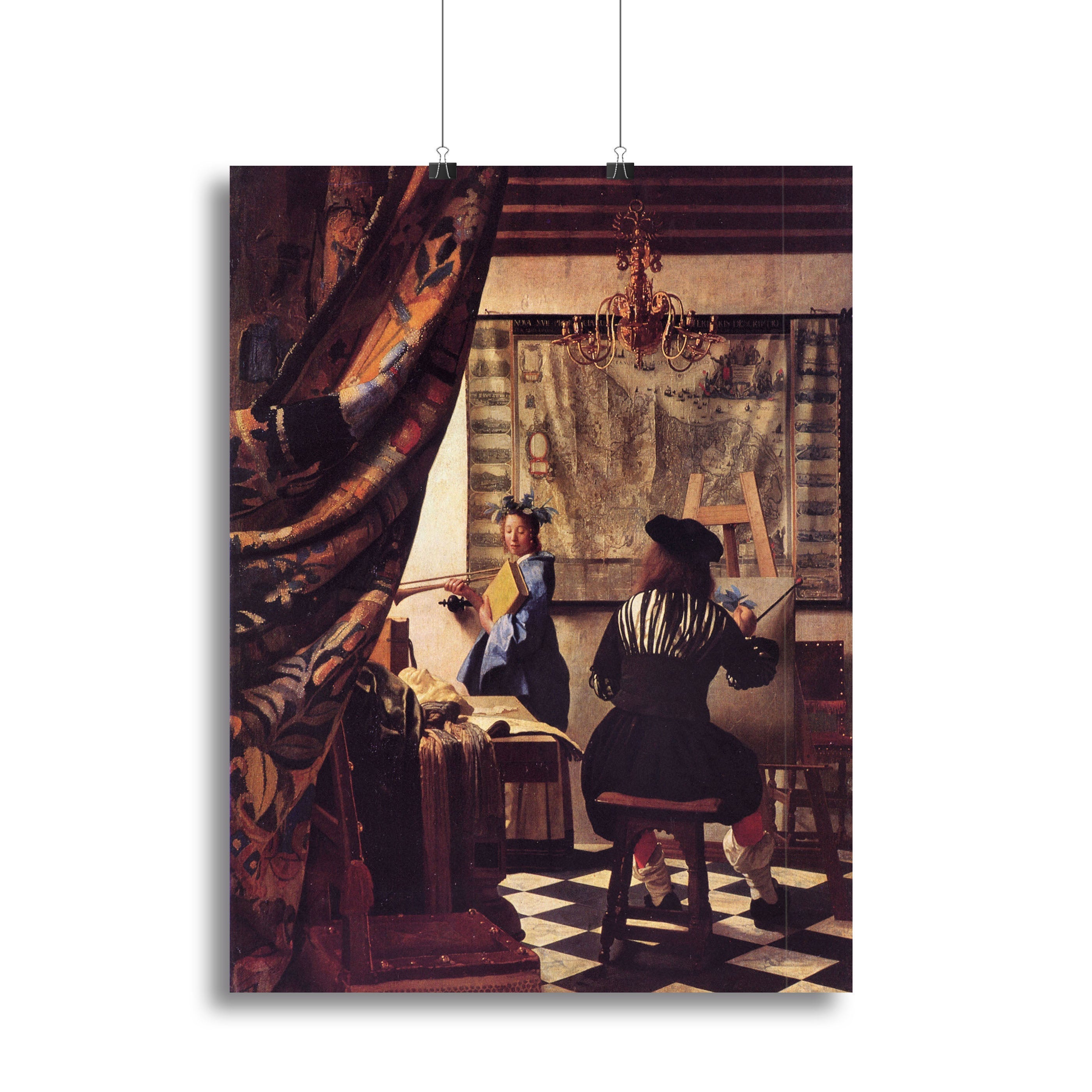 The Allegory of Painting by Vermeer Poster - Unframed