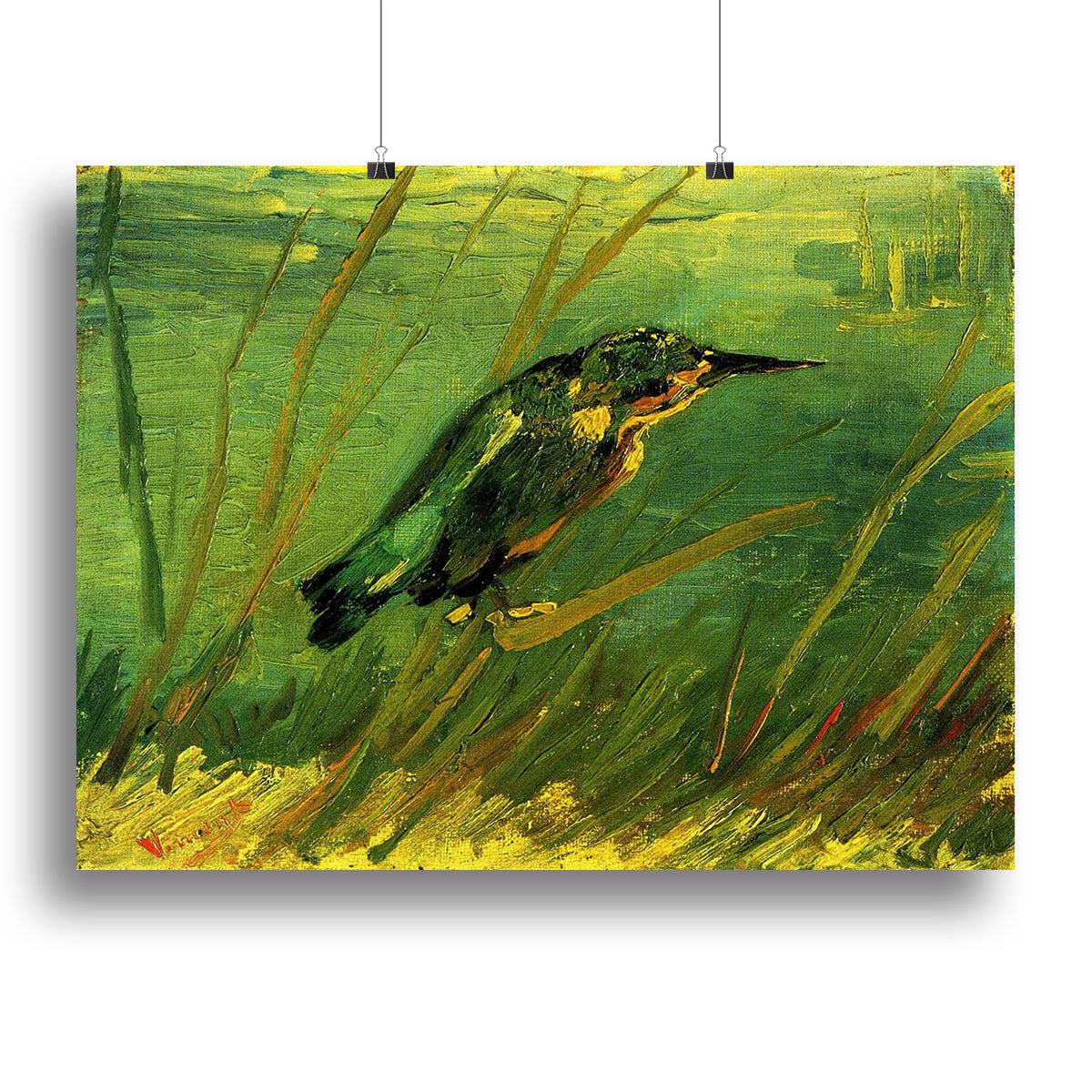 The Kingfisher by Van Gogh Poster - Unframed
