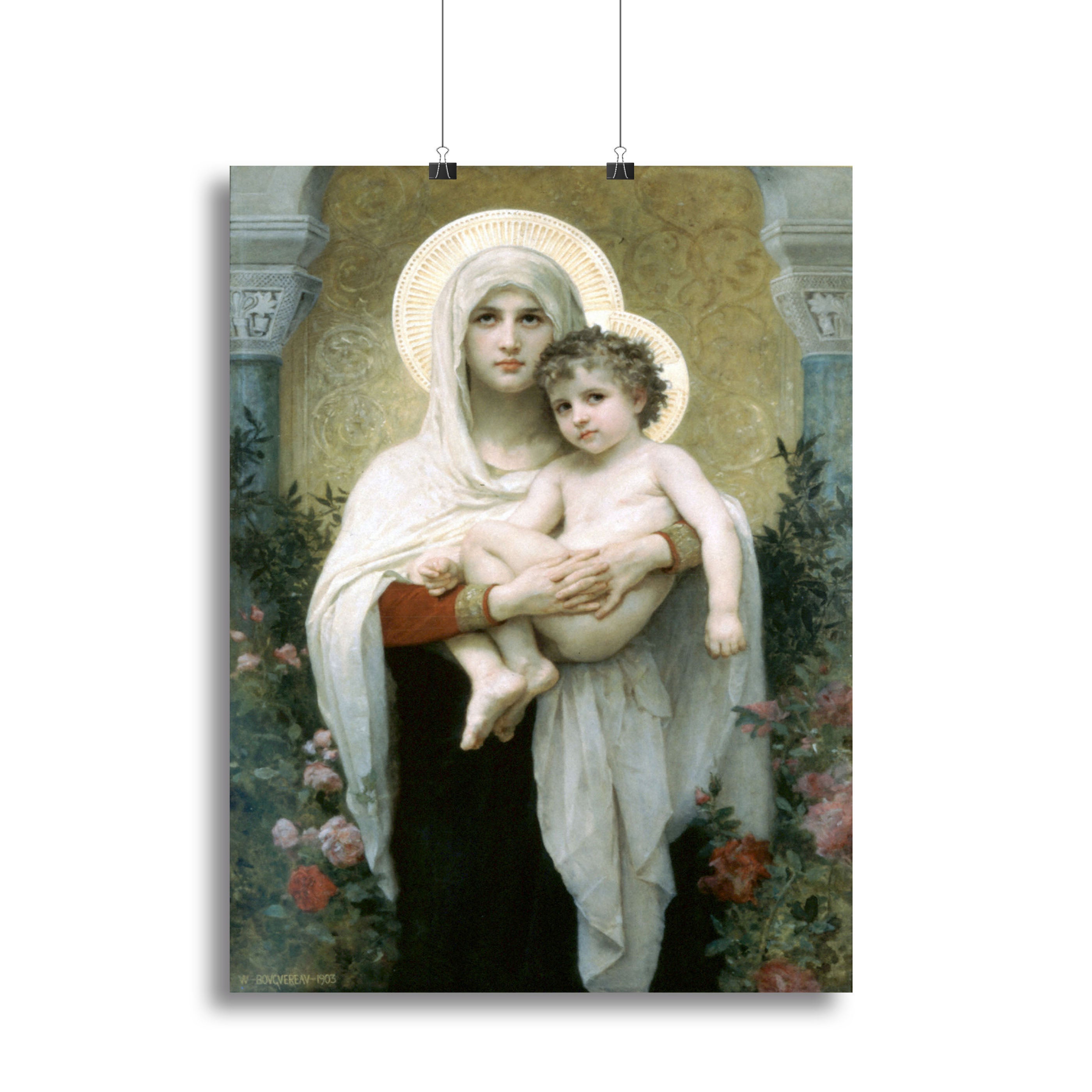 The Madonna of the Roses By Bouguereau Poster - Unframed