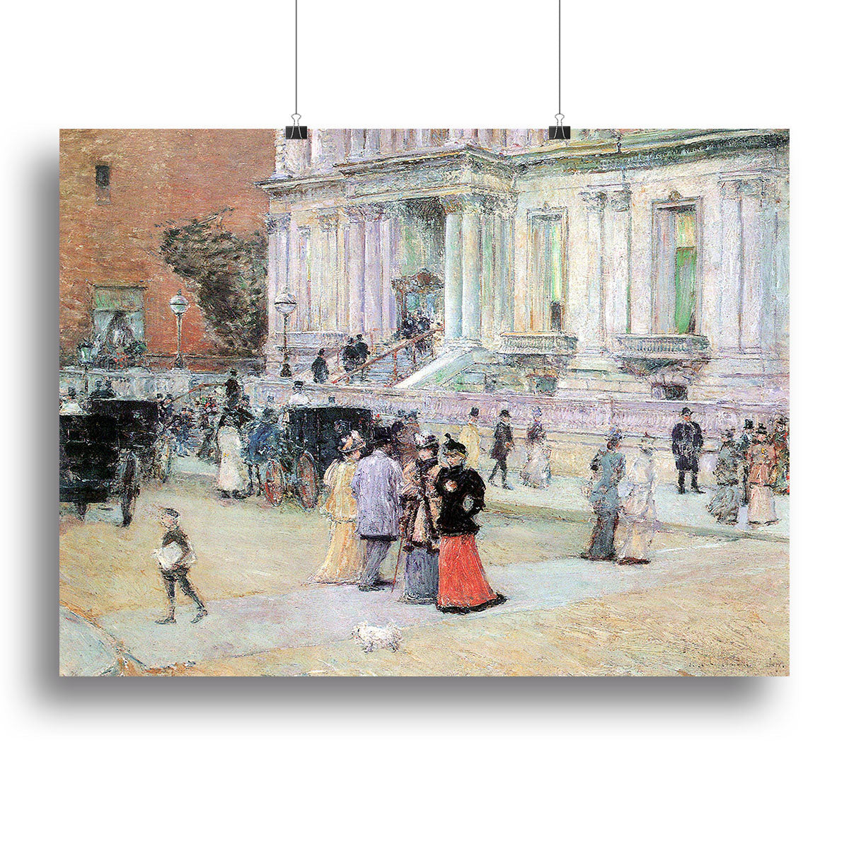 The Manhattan Club The Villa of the Stewarts by Hassam Poster - Unframed