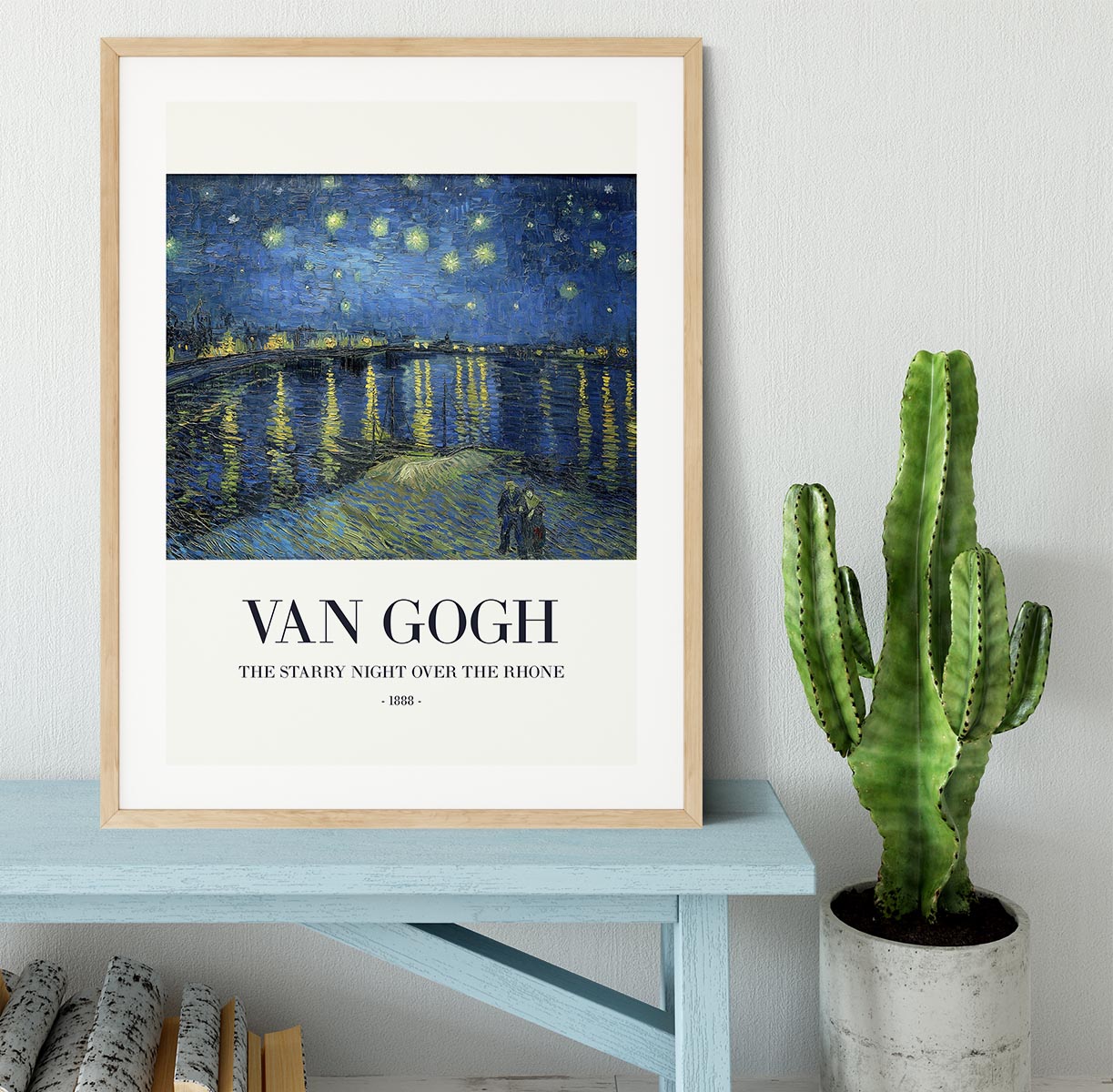 The Starry Night Over The Rhone Titled Framed Print - Canvas Art Rocks - 3